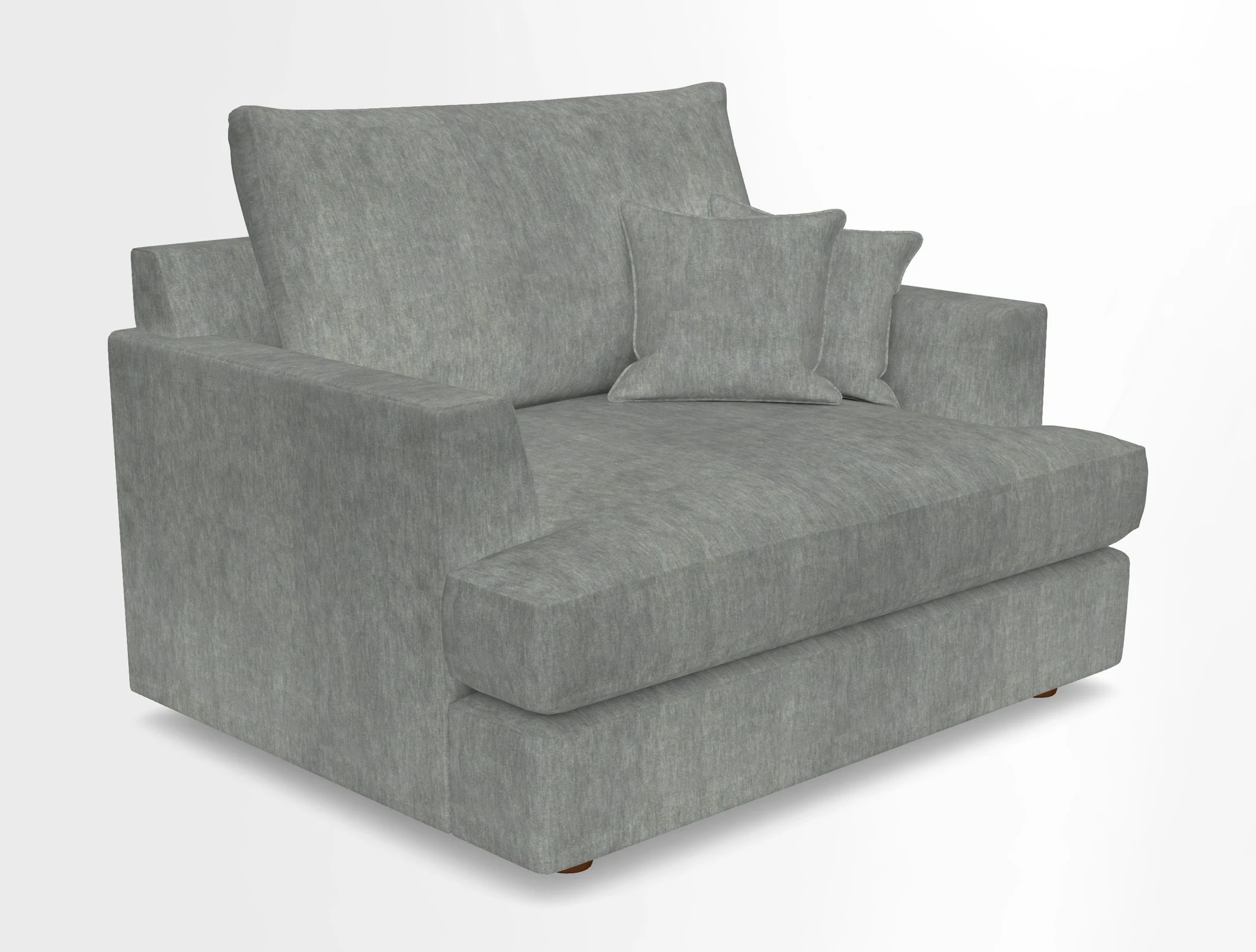 Slingsby Snuggler Fitted Cover Sofa in Two Tone Plain Biscuit.  Loose cover version available