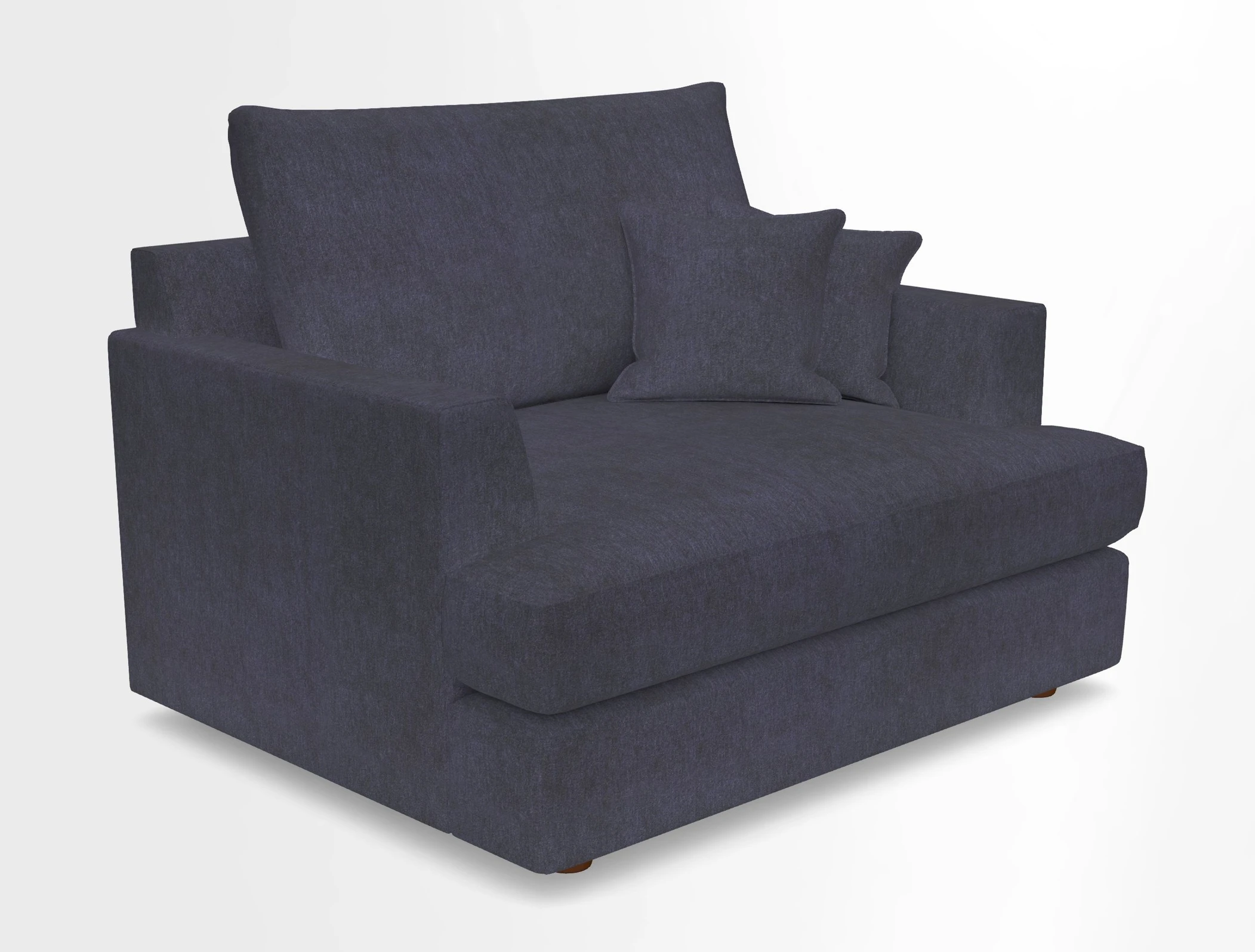Slingsby Snuggler Fitted Cover Sofa in Two Tone Plain Biscuit.  Loose cover version available