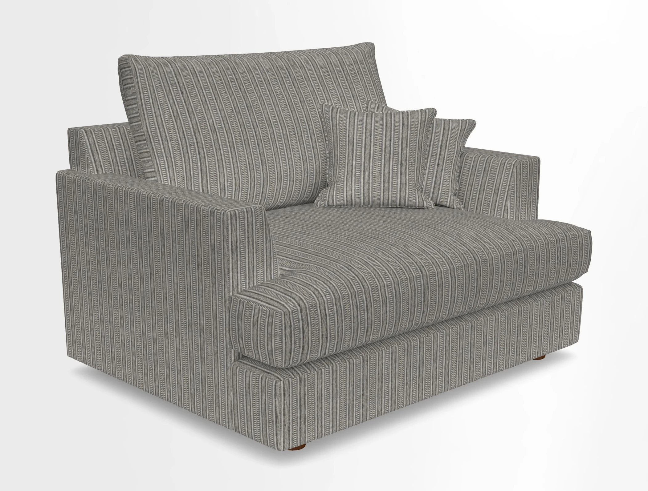 Slingsby Snuggler Fitted Cover Sofa in Two Tone Plain Biscuit.  Loose cover version available