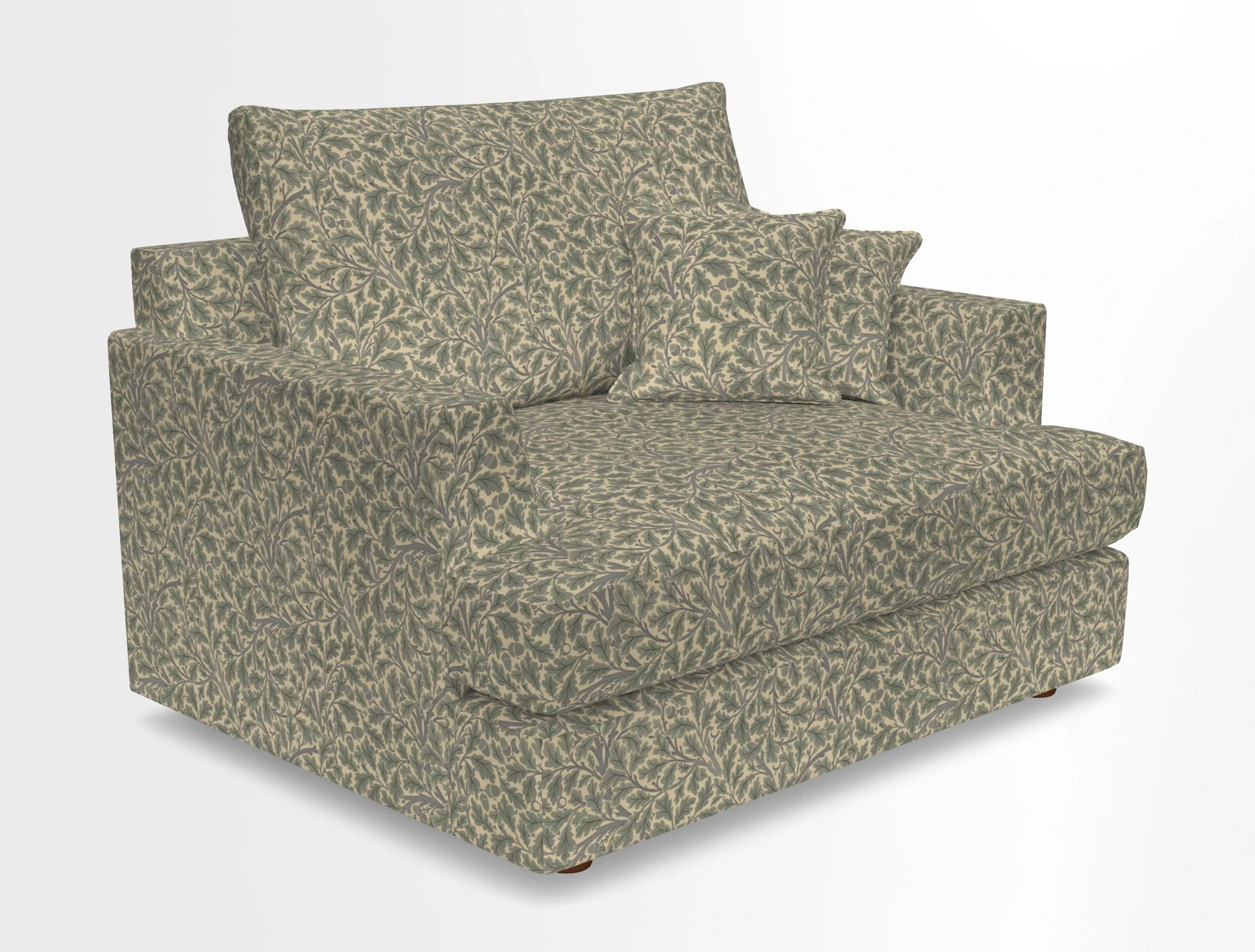 Slingsby Snuggler Fitted Cover Sofa in Two Tone Plain Biscuit.  Loose cover version available