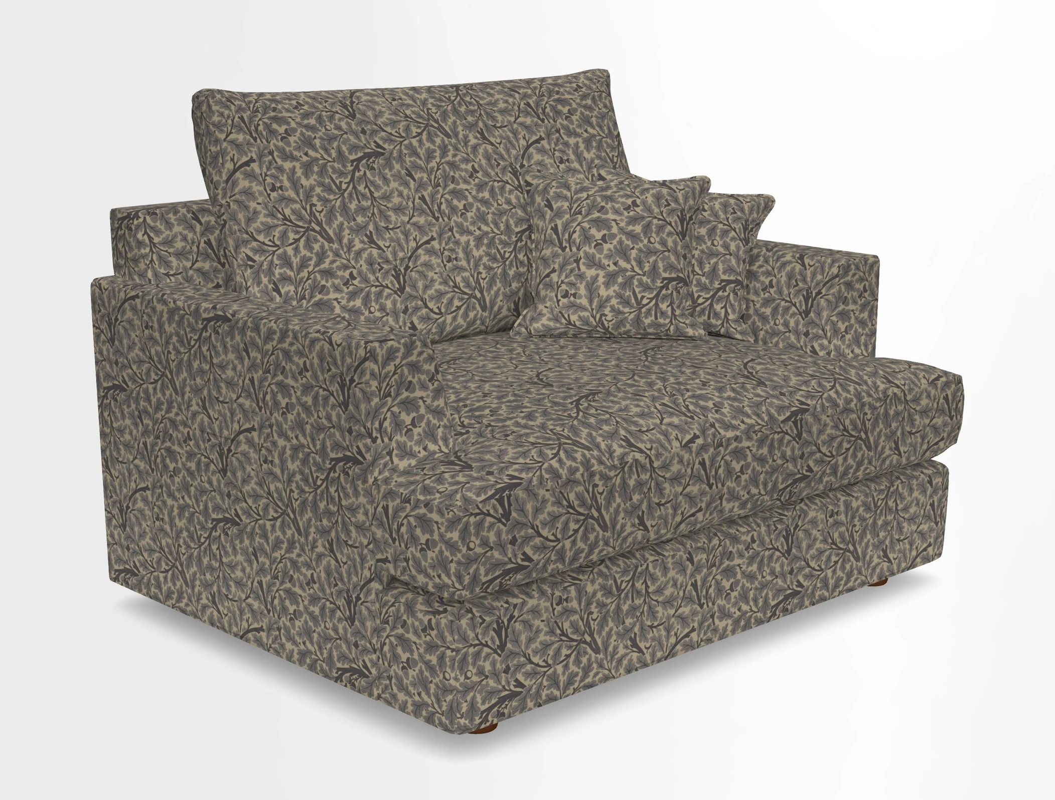 Slingsby Snuggler Fitted Cover Sofa in Two Tone Plain Biscuit.  Loose cover version available