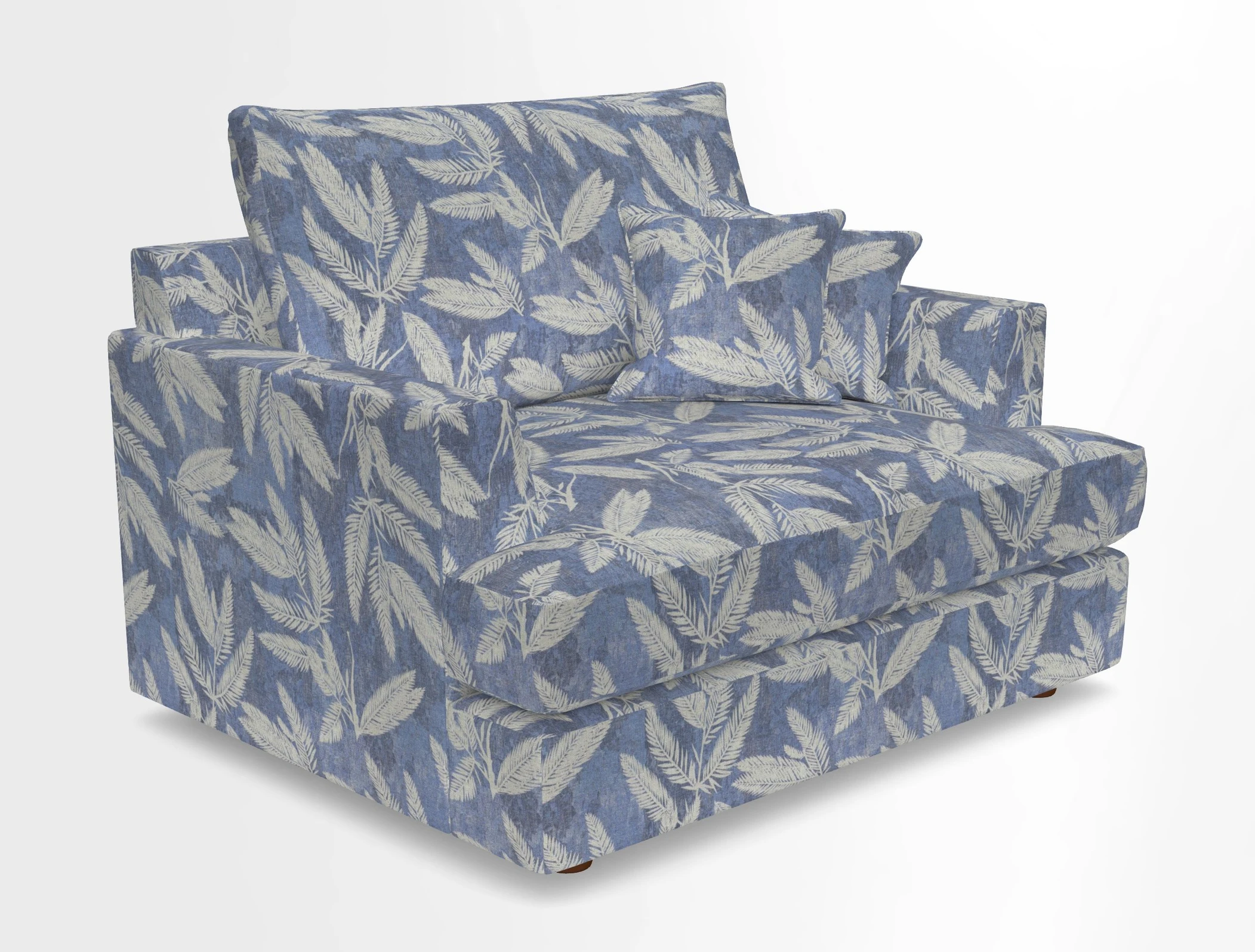 Slingsby Snuggler Fitted Cover Sofa in Two Tone Plain Biscuit.  Loose cover version available