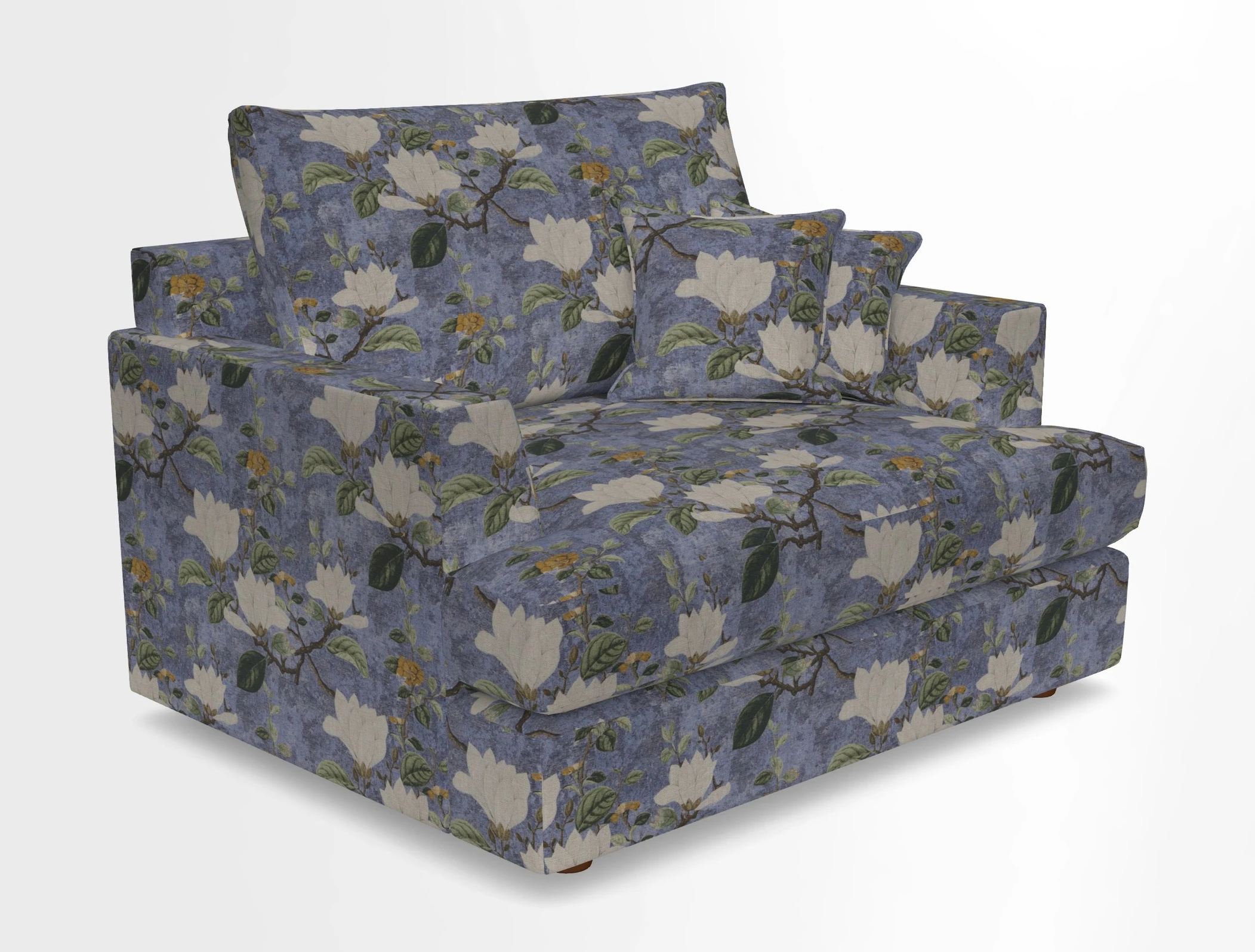 Slingsby Snuggler Fitted Cover Sofa in Two Tone Plain Biscuit.  Loose cover version available