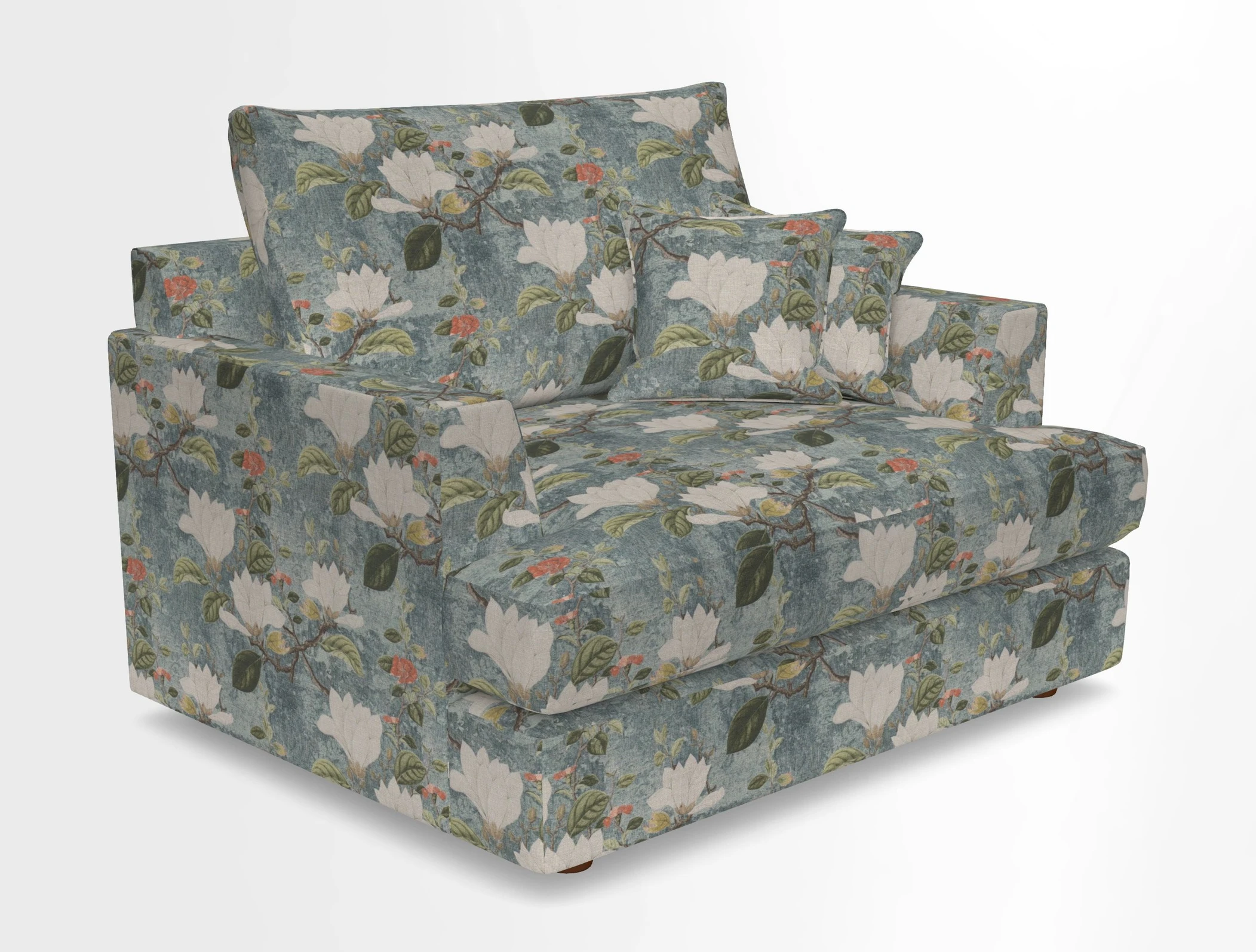Slingsby Snuggler Fitted Cover Sofa in Two Tone Plain Biscuit.  Loose cover version available