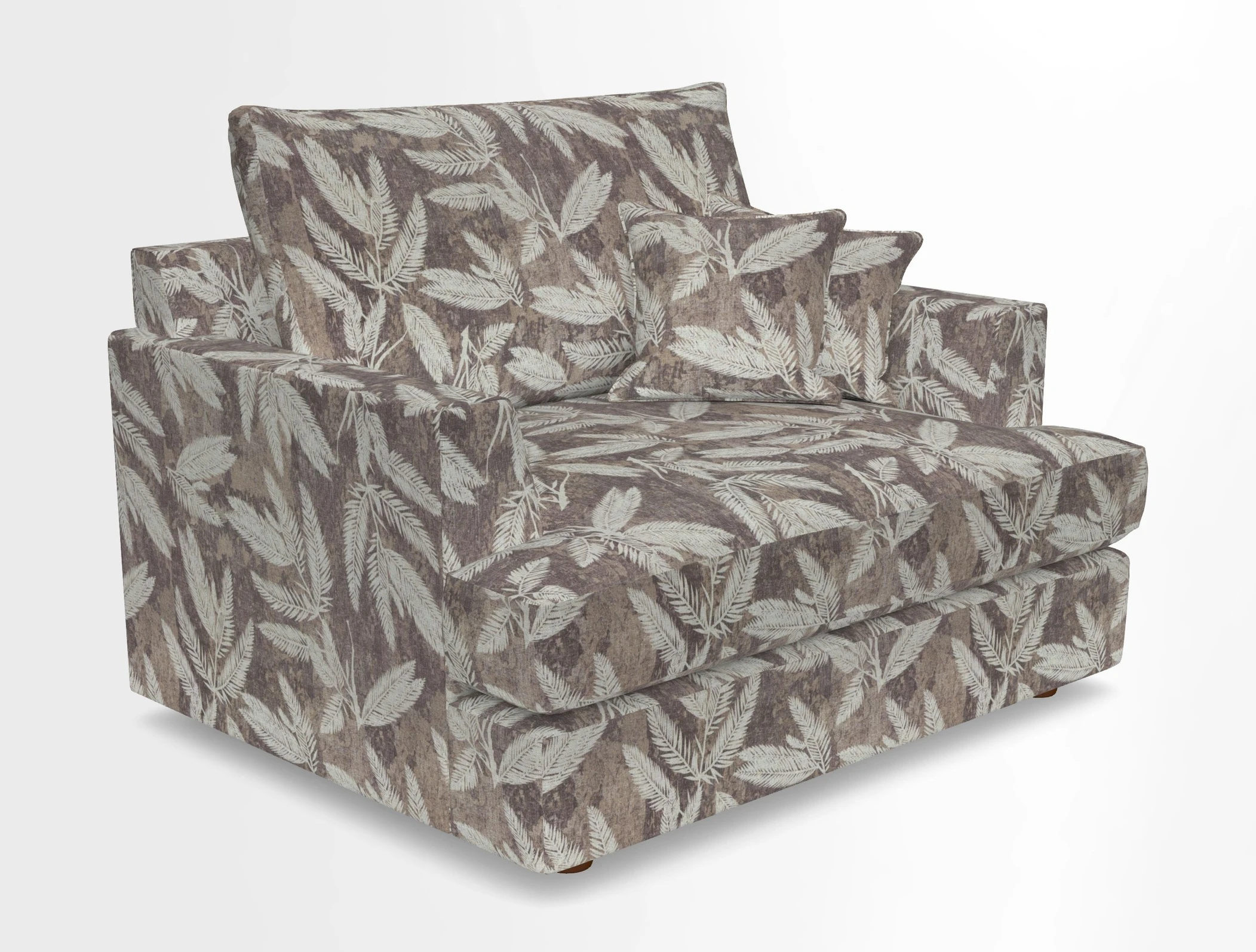Slingsby Snuggler Fitted Cover Sofa in Two Tone Plain Biscuit.  Loose cover version available