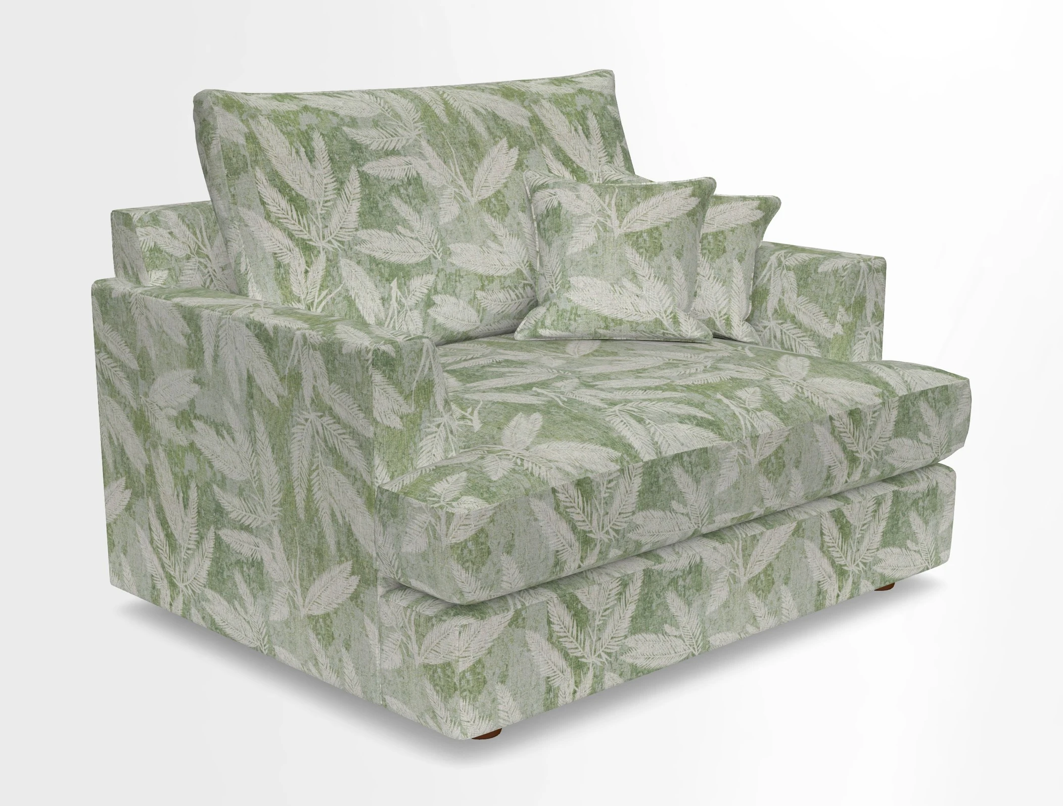 Slingsby Snuggler Fitted Cover Sofa in Two Tone Plain Biscuit.  Loose cover version available
