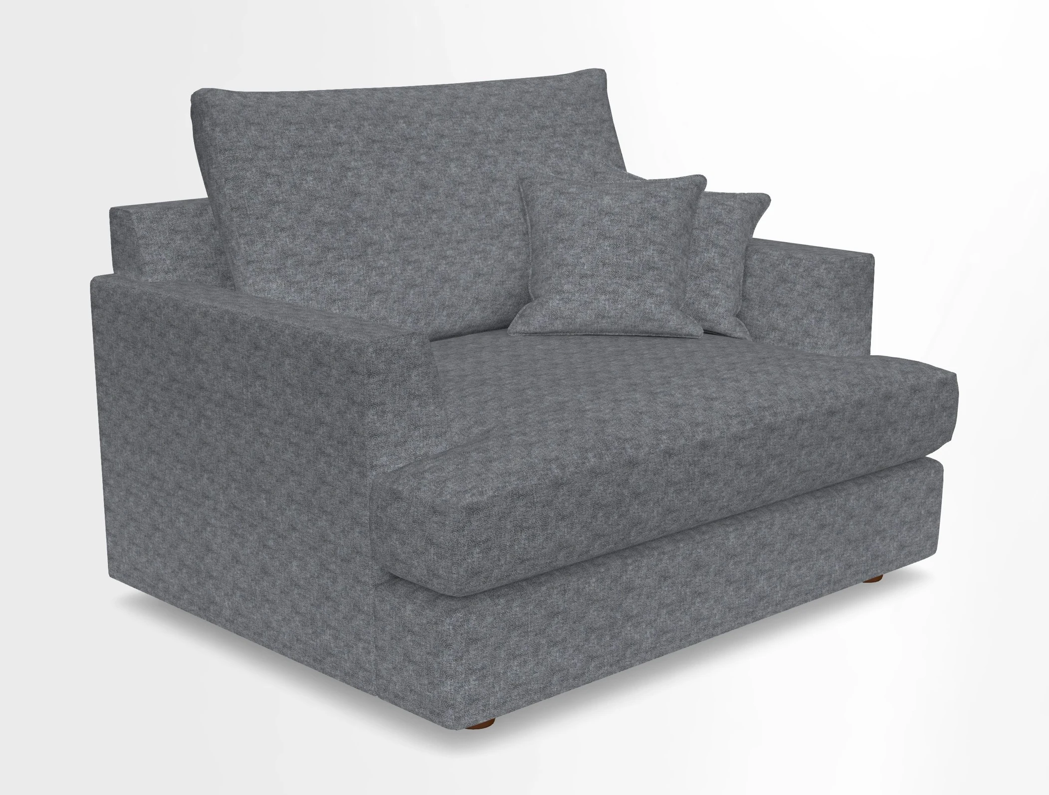 Slingsby Snuggler Fitted Cover Sofa in Two Tone Plain Biscuit.  Loose cover version available