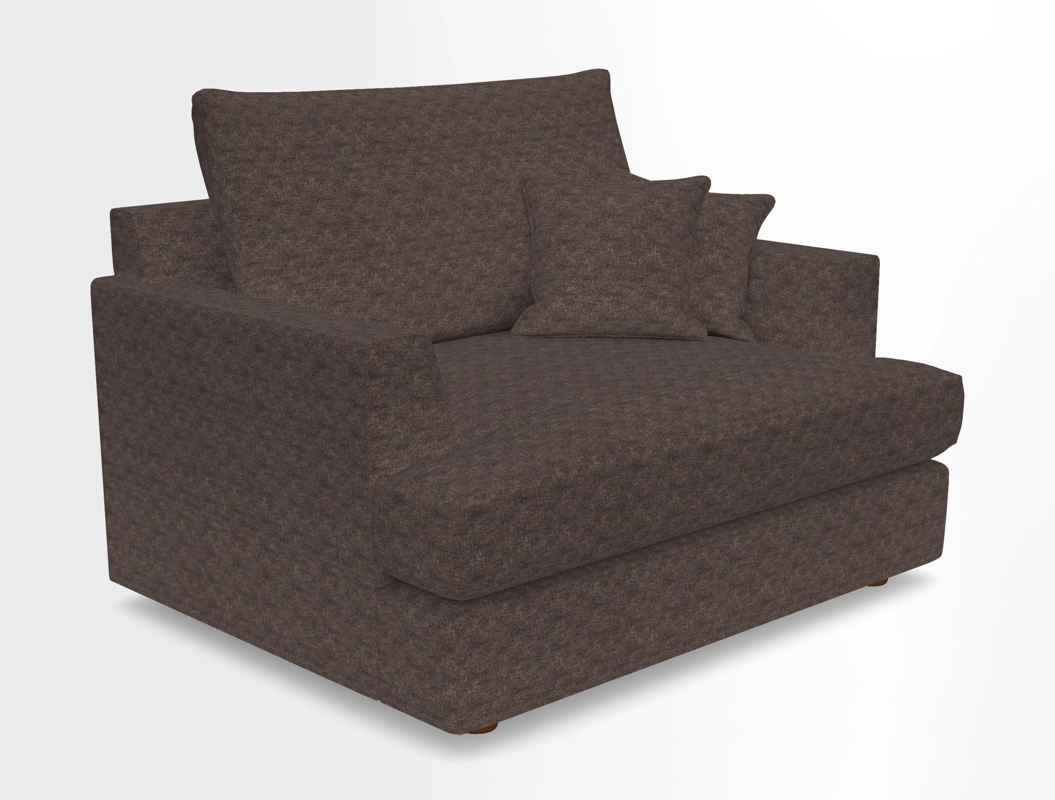 Slingsby Snuggler Fitted Cover Sofa in Two Tone Plain Biscuit.  Loose cover version available