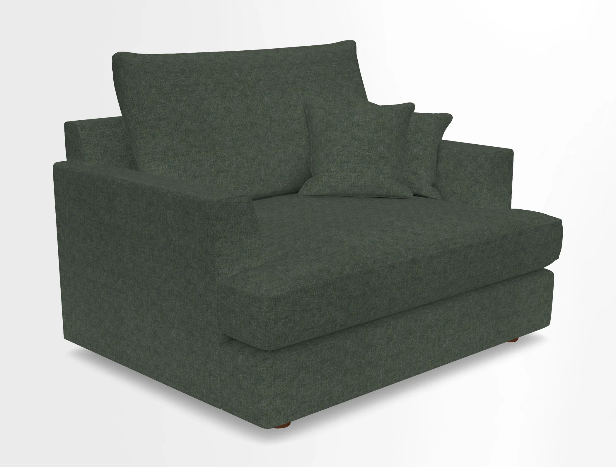 Slingsby Snuggler Fitted Cover Sofa in Two Tone Plain Biscuit.  Loose cover version available