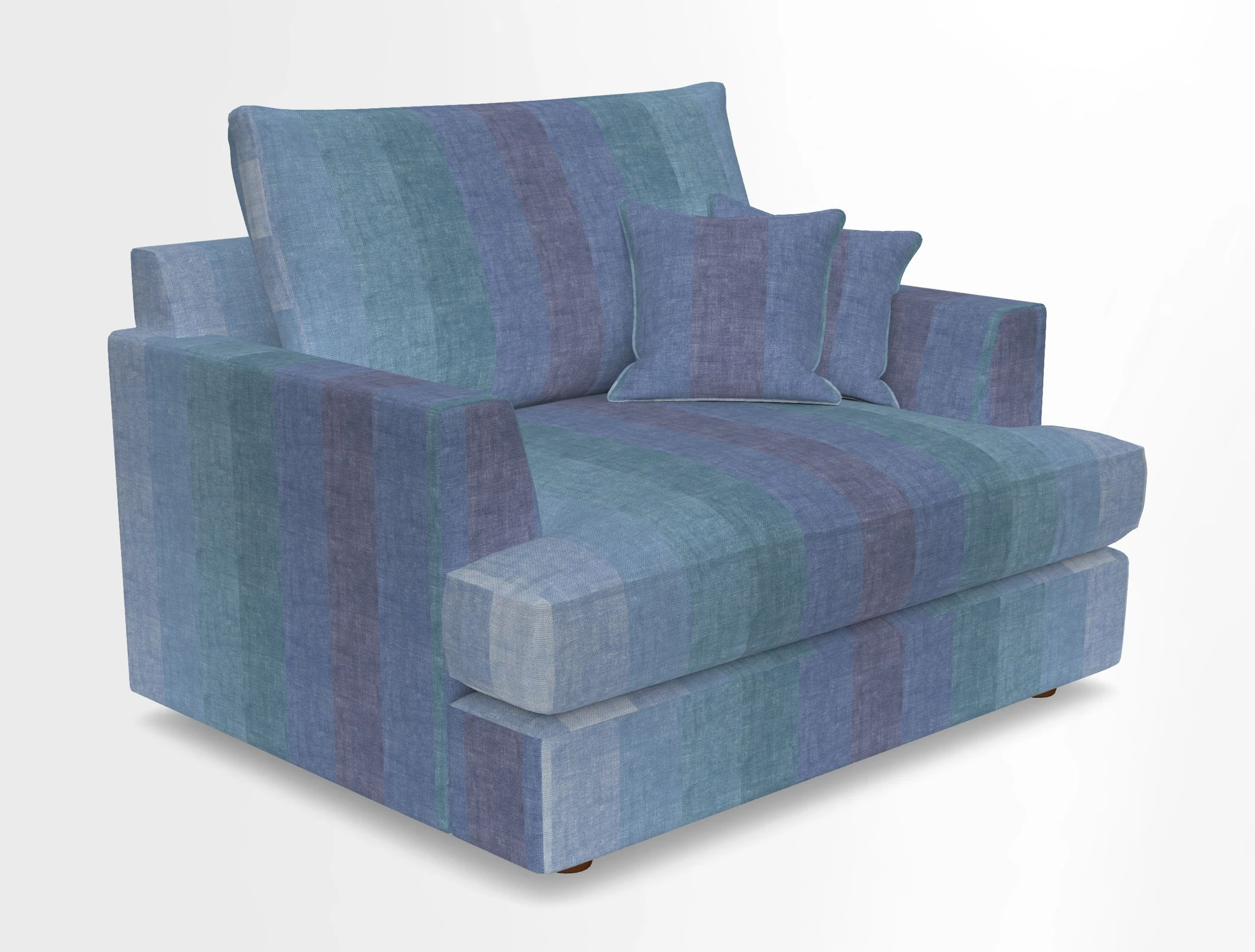 Slingsby Snuggler Fitted Cover Sofa in Two Tone Plain Biscuit.  Loose cover version available