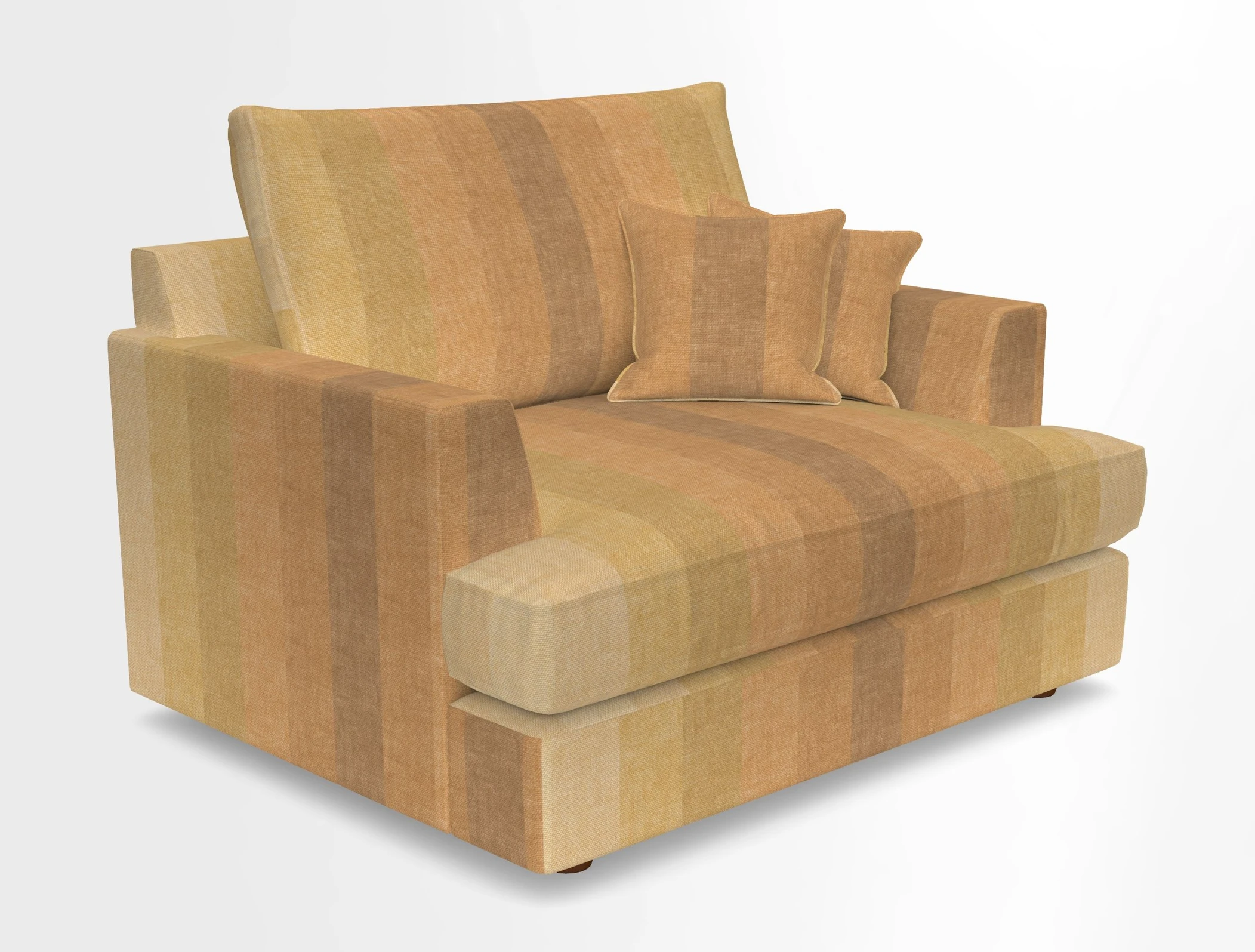 Slingsby Snuggler Fitted Cover Sofa in Two Tone Plain Biscuit.  Loose cover version available