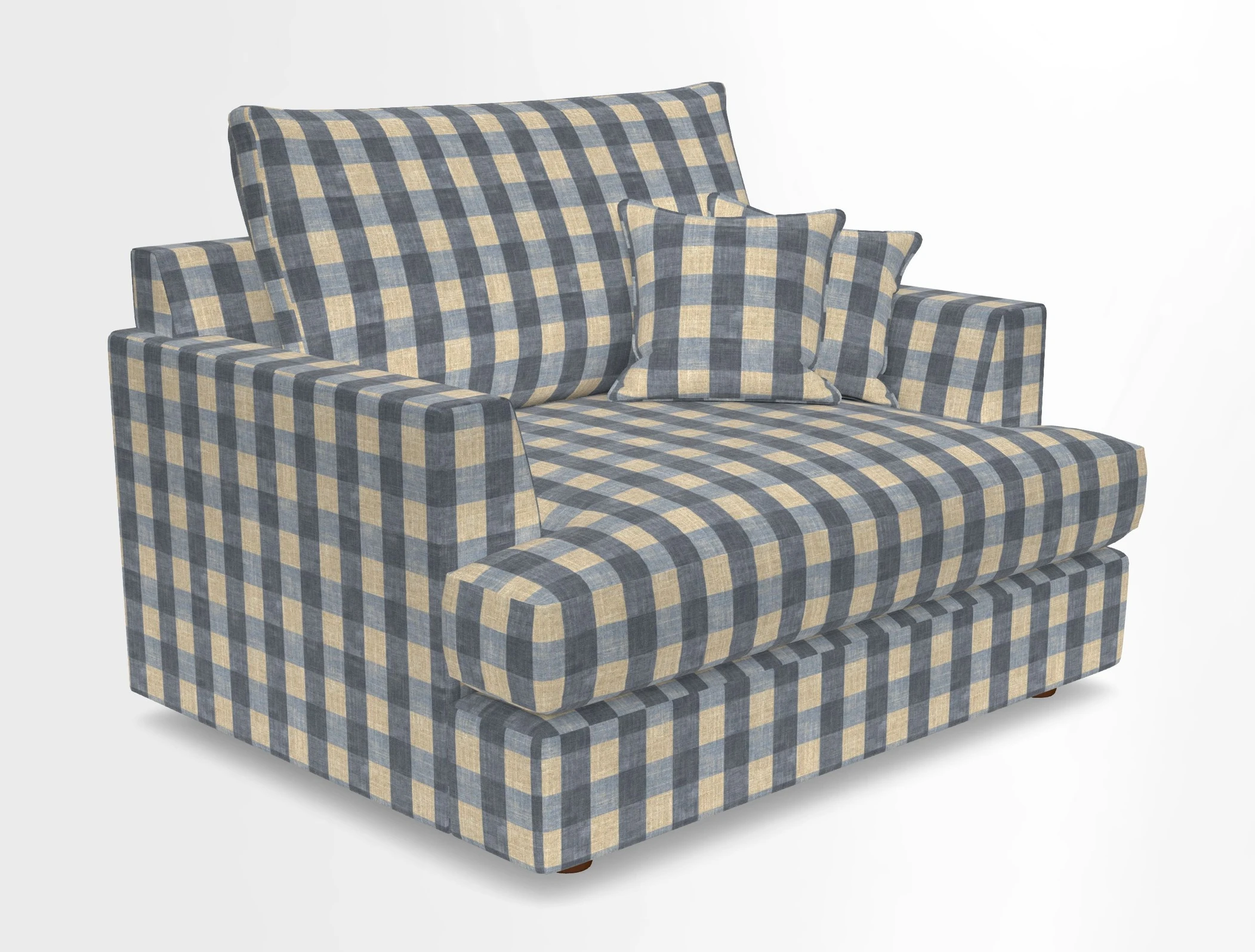 Slingsby Snuggler Fitted Cover Sofa in Two Tone Plain Biscuit.  Loose cover version available