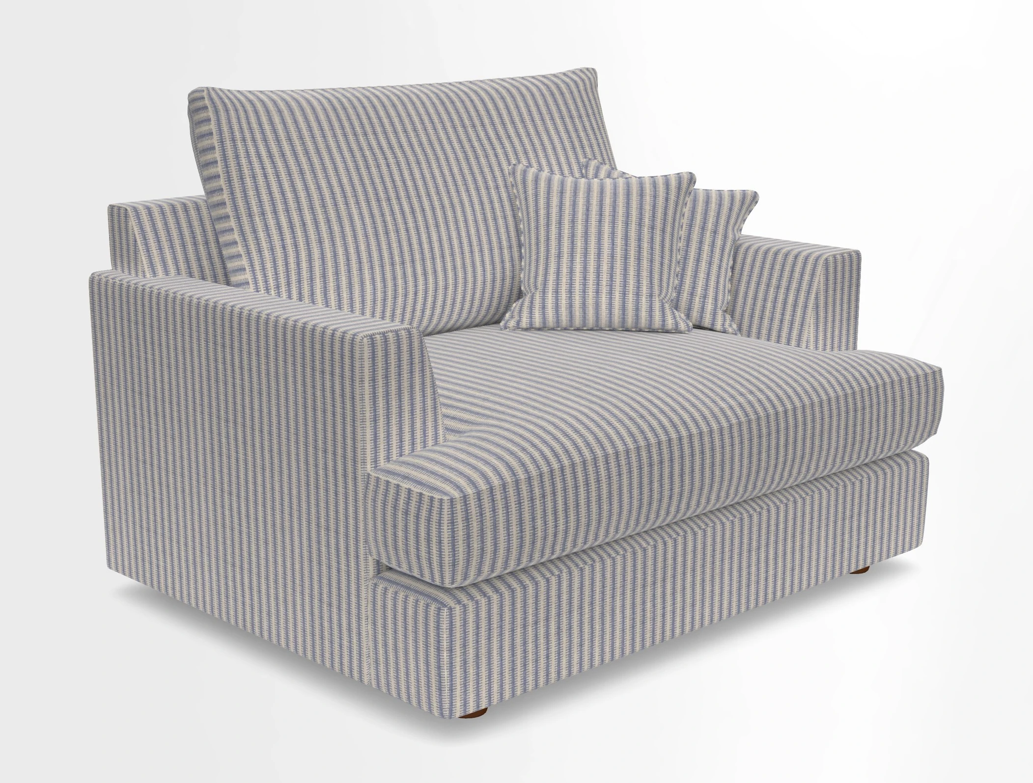 Slingsby Snuggler Fitted Cover Sofa in Two Tone Plain Biscuit.  Loose cover version available