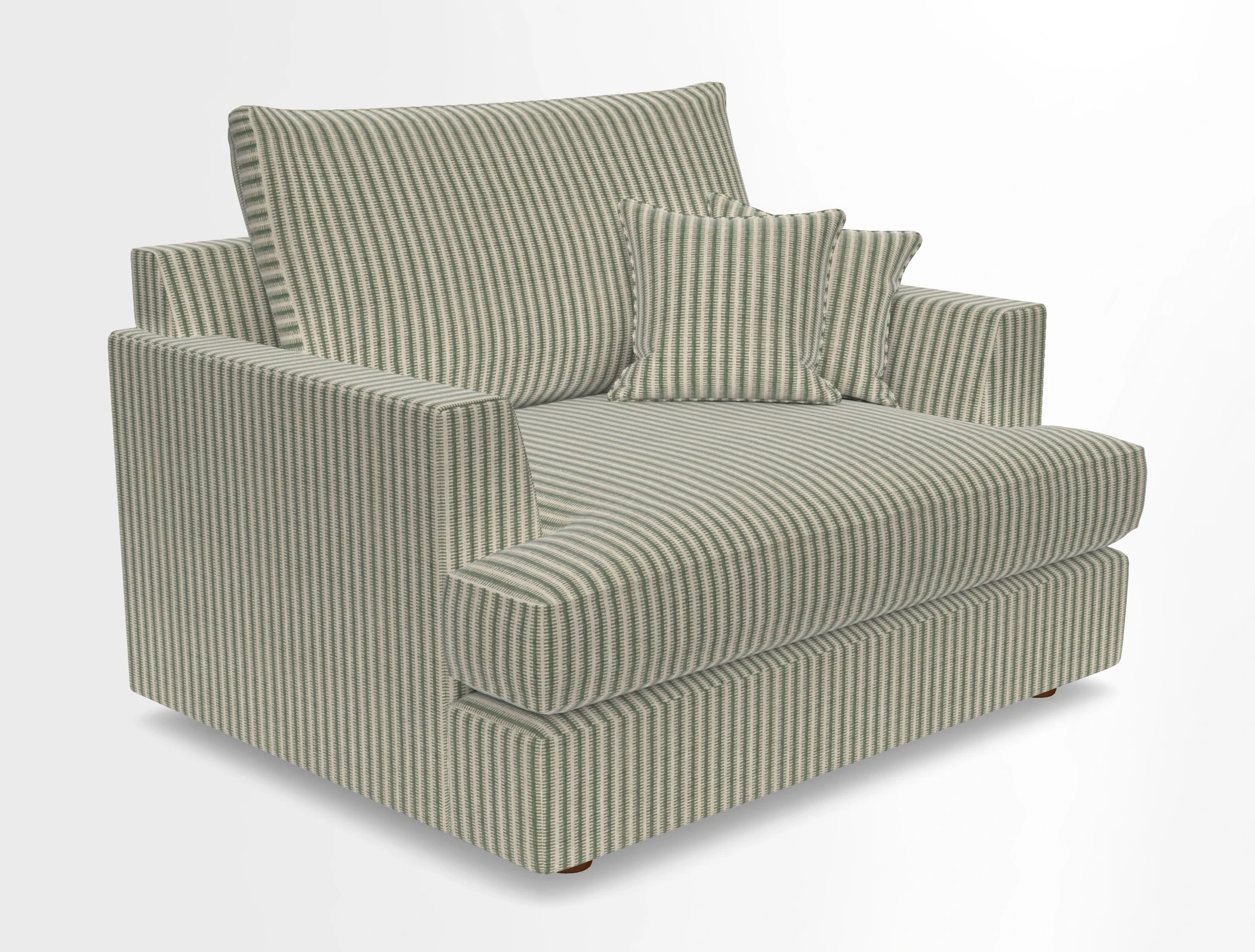 Slingsby Snuggler Fitted Cover Sofa in Two Tone Plain Biscuit.  Loose cover version available