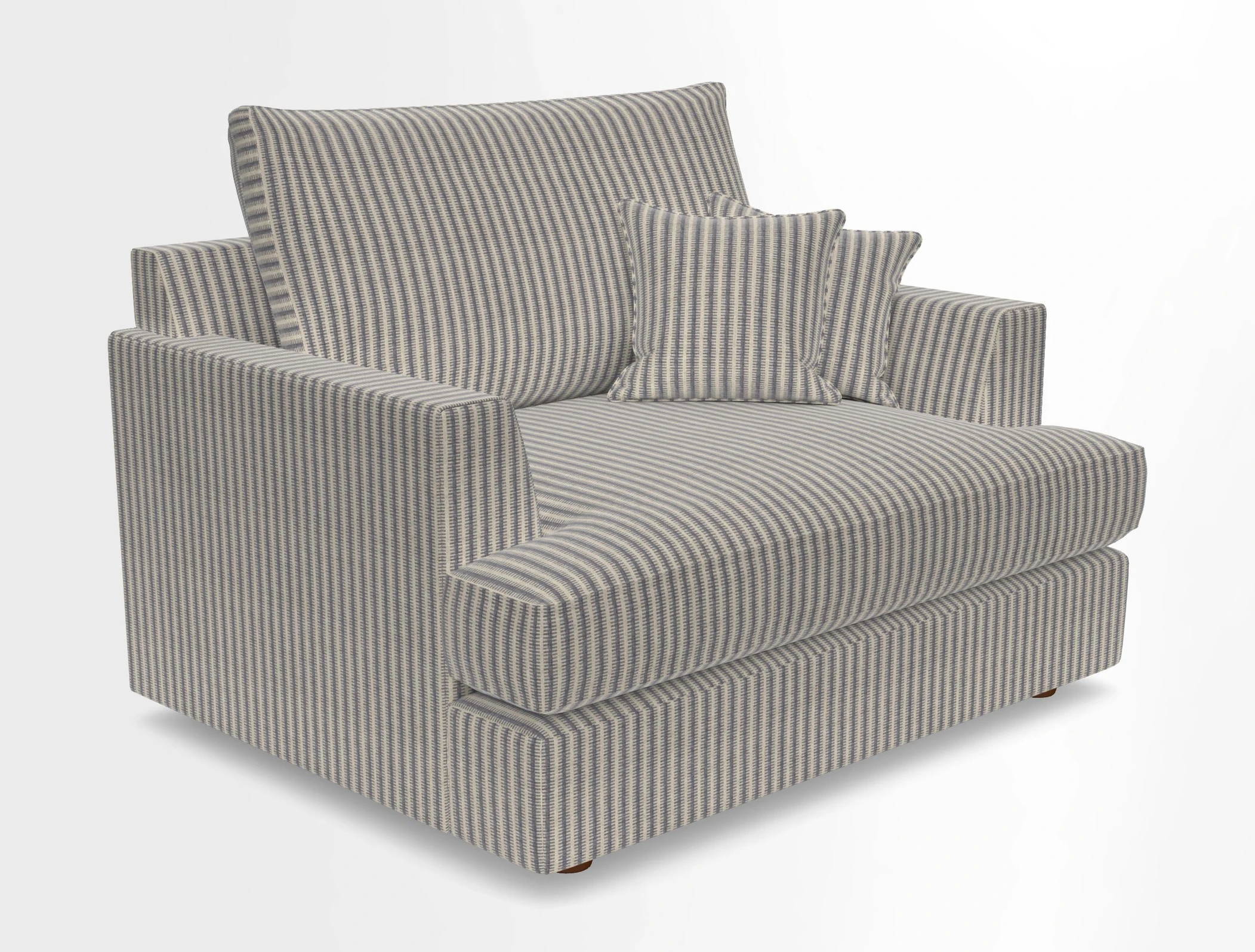 Slingsby Snuggler Fitted Cover Sofa in Two Tone Plain Biscuit.  Loose cover version available