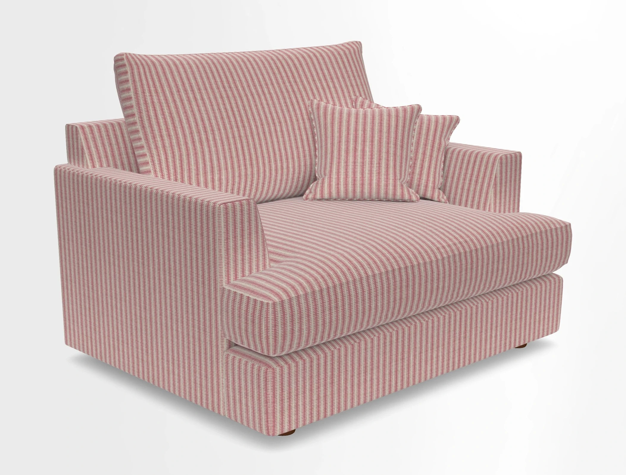 Slingsby Snuggler Fitted Cover Sofa in Two Tone Plain Biscuit.  Loose cover version available