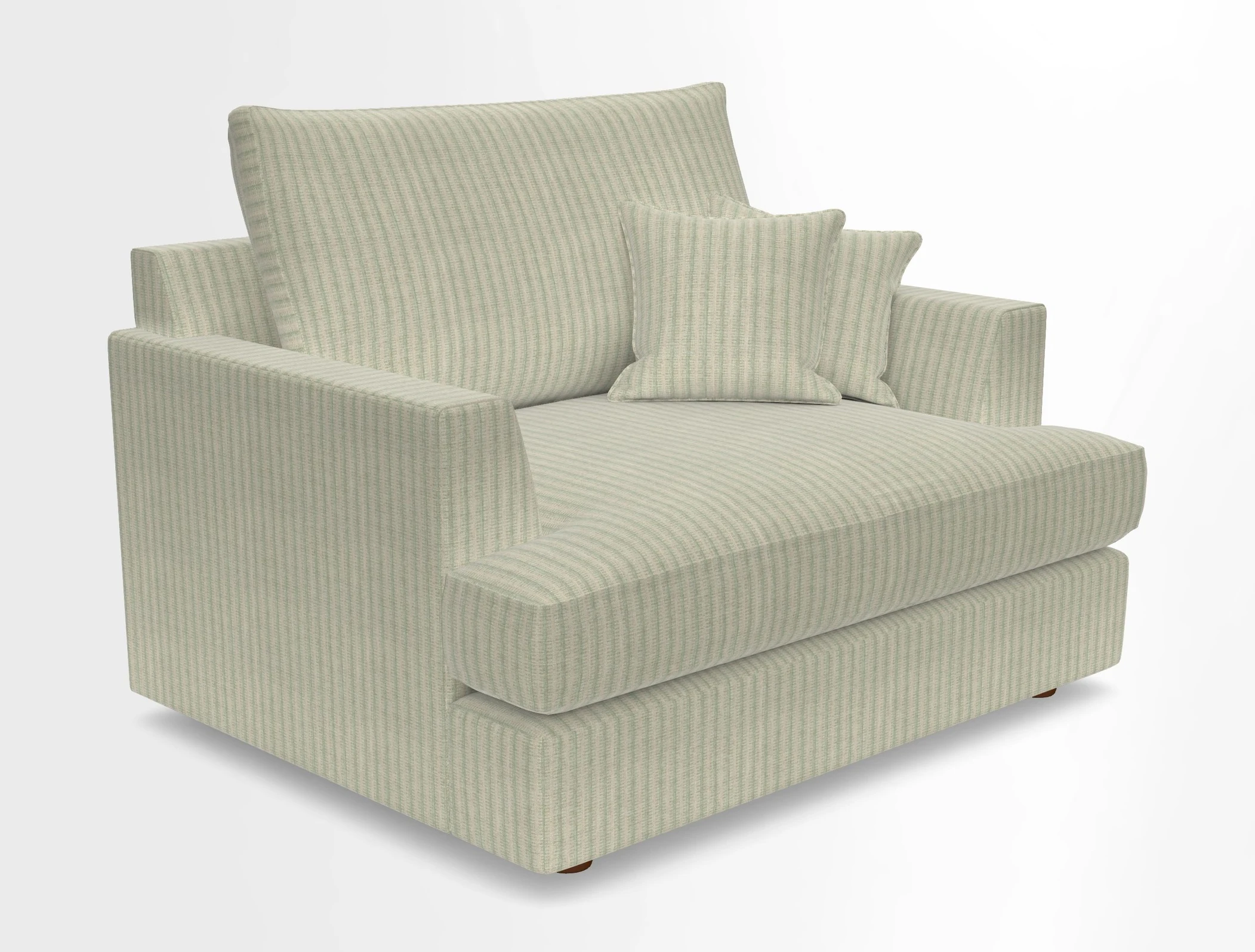 Slingsby Snuggler Fitted Cover Sofa in Two Tone Plain Biscuit.  Loose cover version available