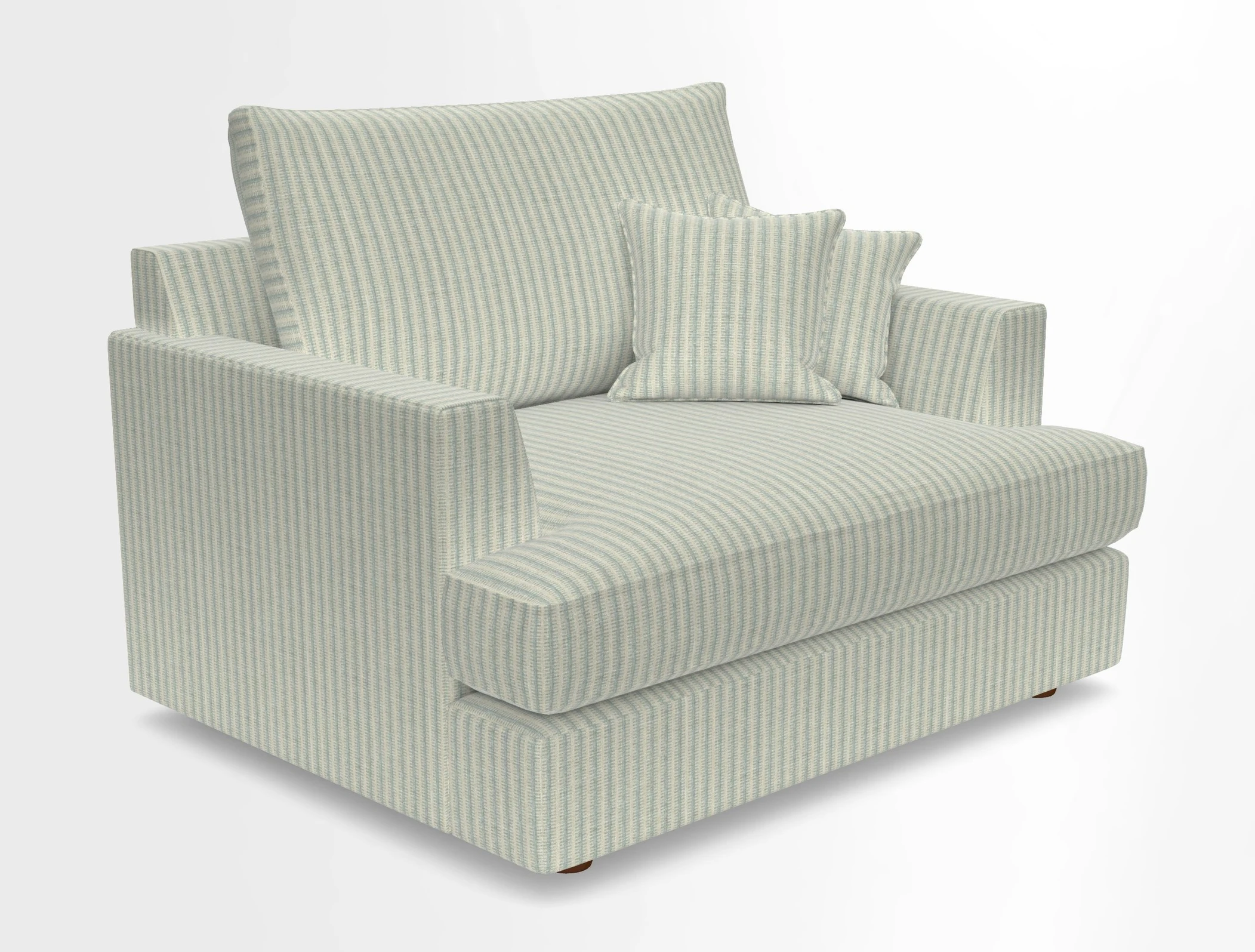 Slingsby Snuggler Fitted Cover Sofa in Two Tone Plain Biscuit.  Loose cover version available