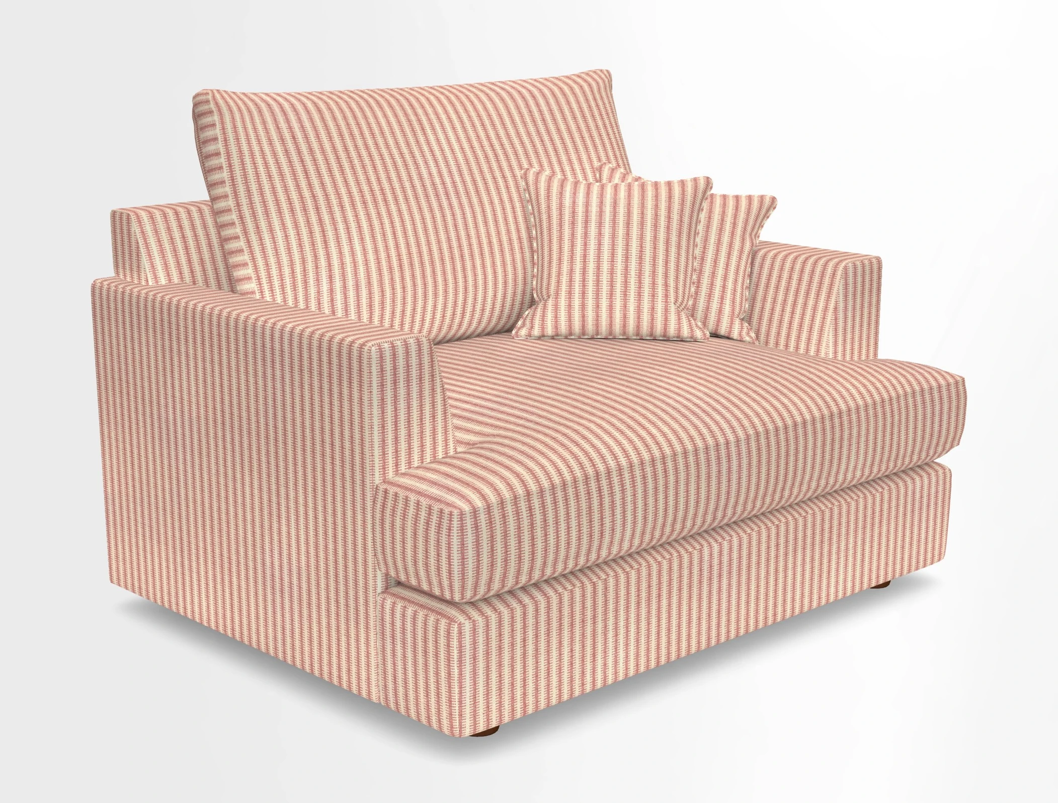 Slingsby Snuggler Fitted Cover Sofa in Two Tone Plain Biscuit.  Loose cover version available