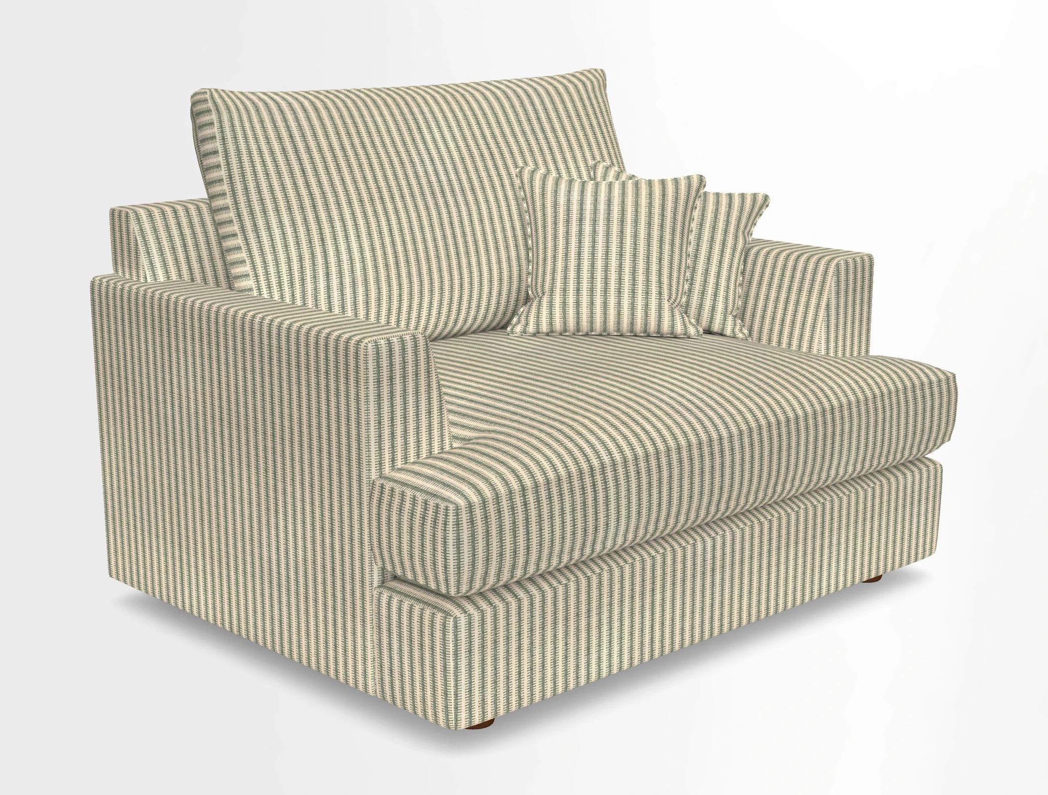 Slingsby Snuggler Fitted Cover Sofa in Two Tone Plain Biscuit.  Loose cover version available