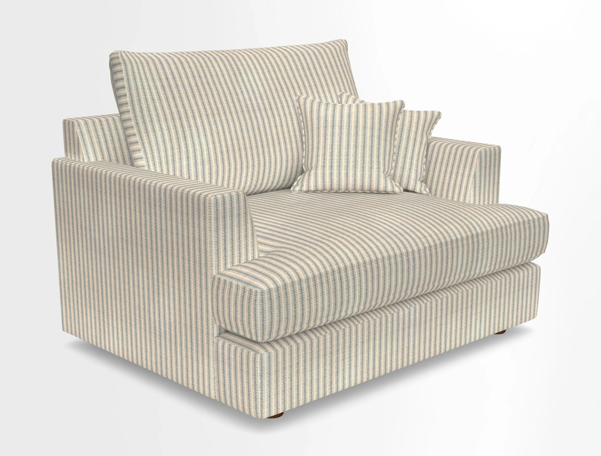 Slingsby Snuggler Fitted Cover Sofa in Two Tone Plain Biscuit.  Loose cover version available