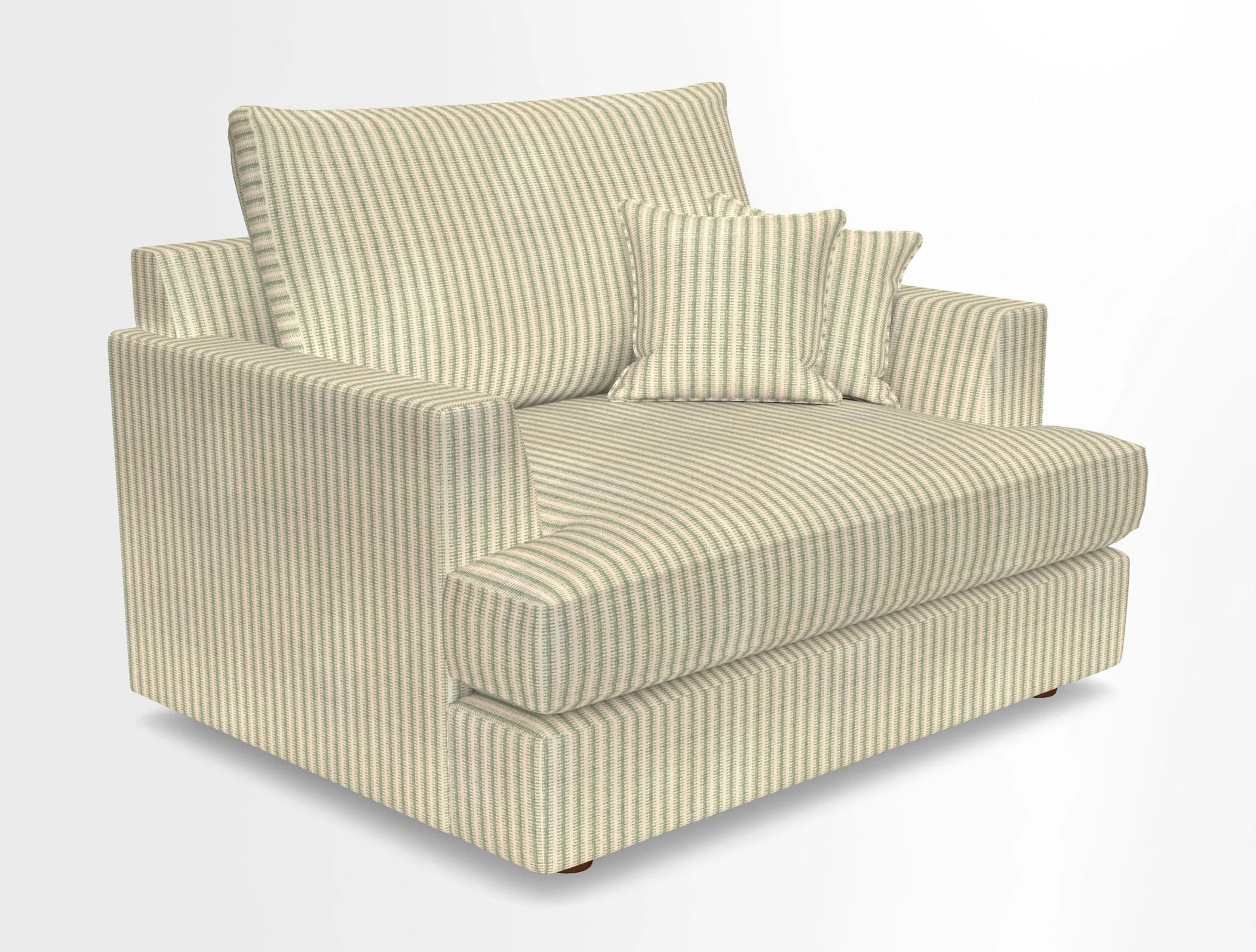 Slingsby Snuggler Fitted Cover Sofa in Two Tone Plain Biscuit.  Loose cover version available