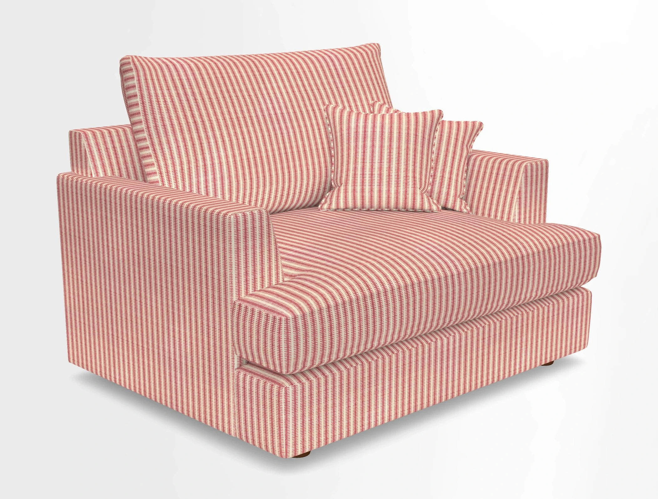 Slingsby Snuggler Fitted Cover Sofa in Two Tone Plain Biscuit.  Loose cover version available