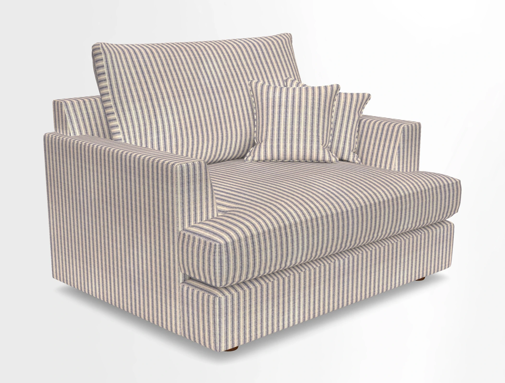 Slingsby Snuggler Fitted Cover Sofa in Two Tone Plain Biscuit.  Loose cover version available