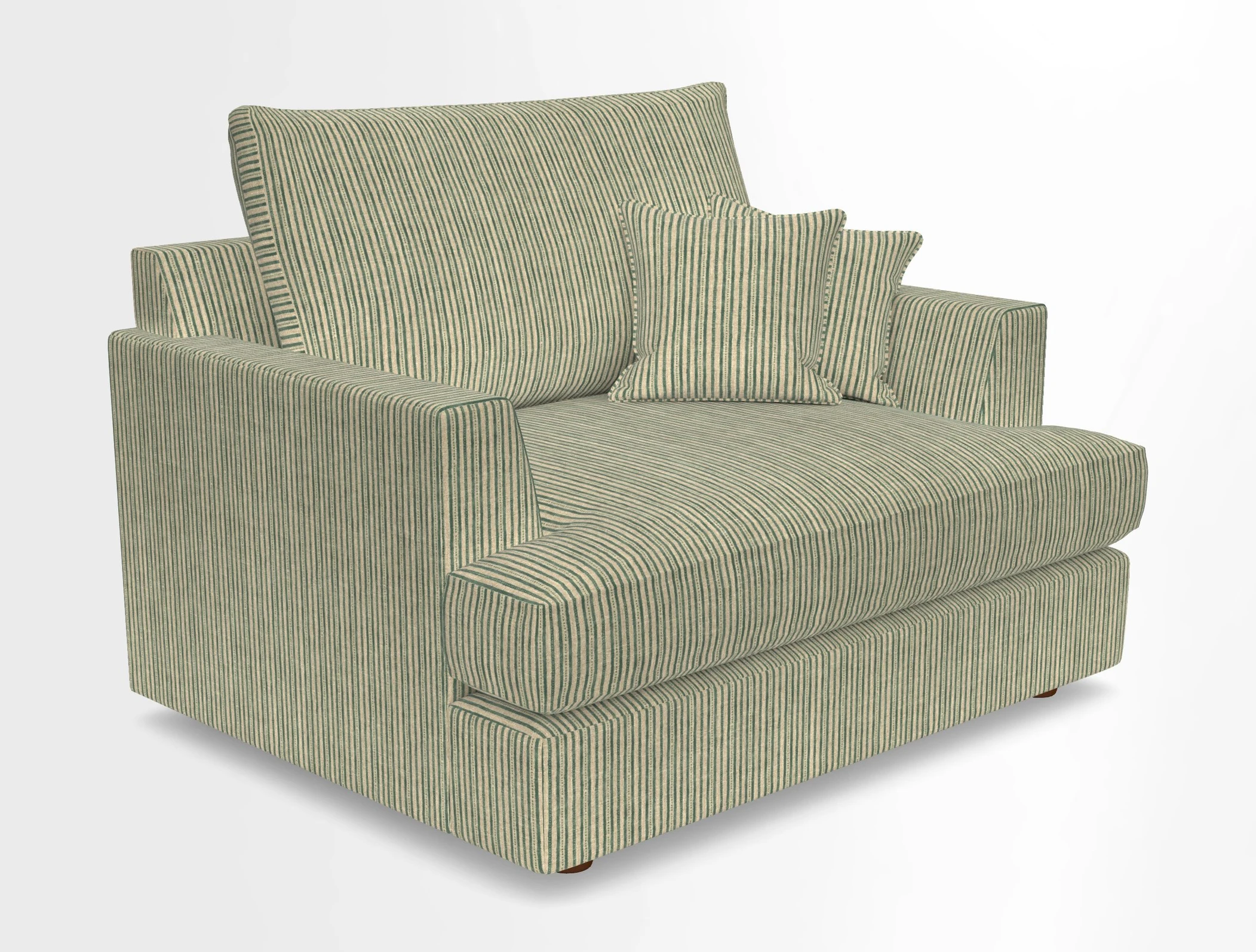 Slingsby Snuggler Fitted Cover Sofa in Two Tone Plain Biscuit.  Loose cover version available