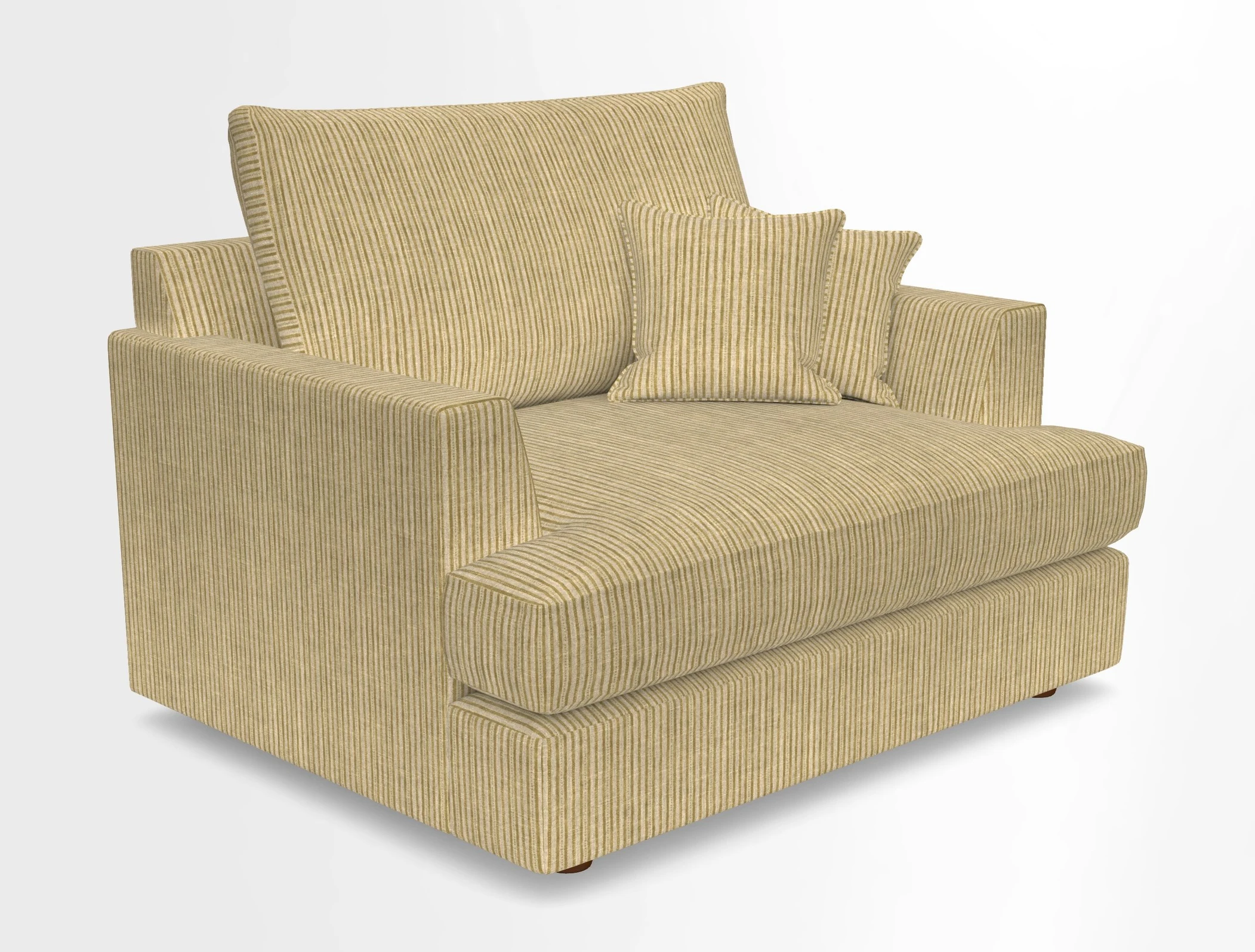 Slingsby Snuggler Fitted Cover Sofa in Two Tone Plain Biscuit.  Loose cover version available