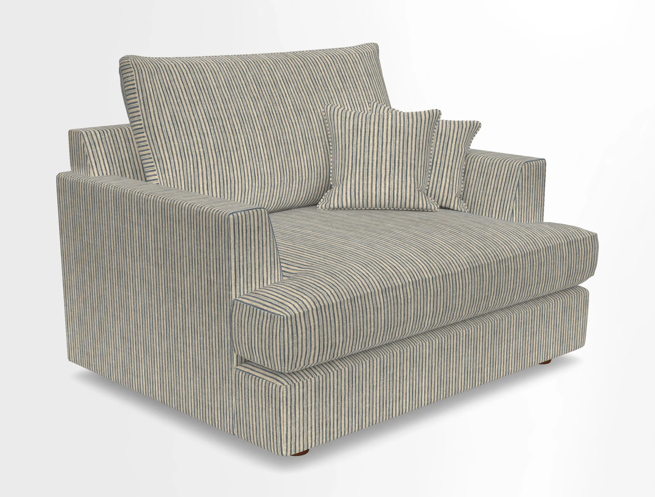 Slingsby Snuggler Fitted Cover Sofa in Two Tone Plain Biscuit.  Loose cover version available
