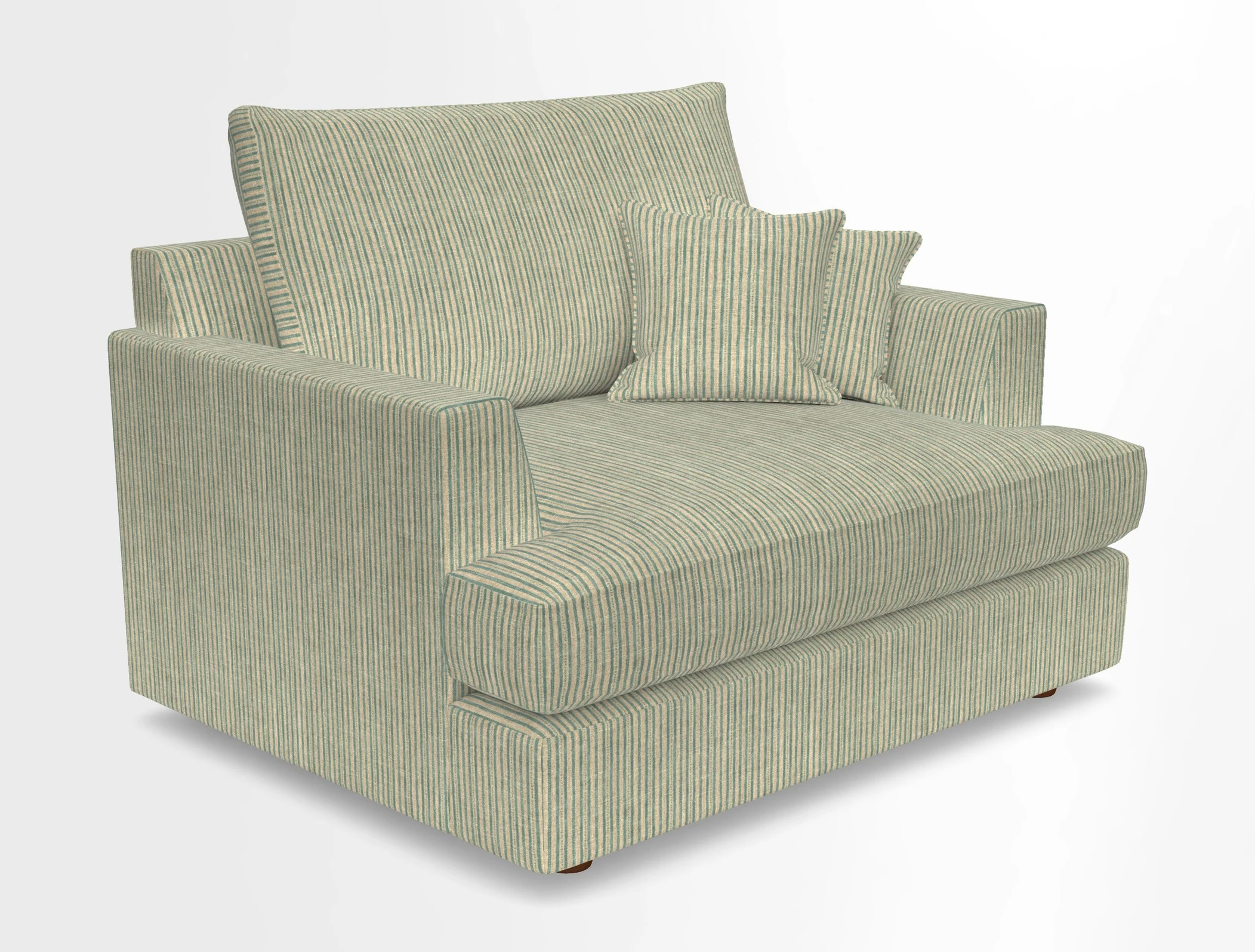 Slingsby Snuggler Fitted Cover Sofa in Two Tone Plain Biscuit.  Loose cover version available