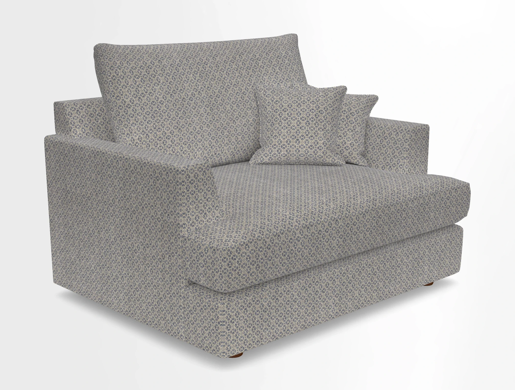 Slingsby Snuggler Fitted Cover Sofa in Two Tone Plain Biscuit.  Loose cover version available