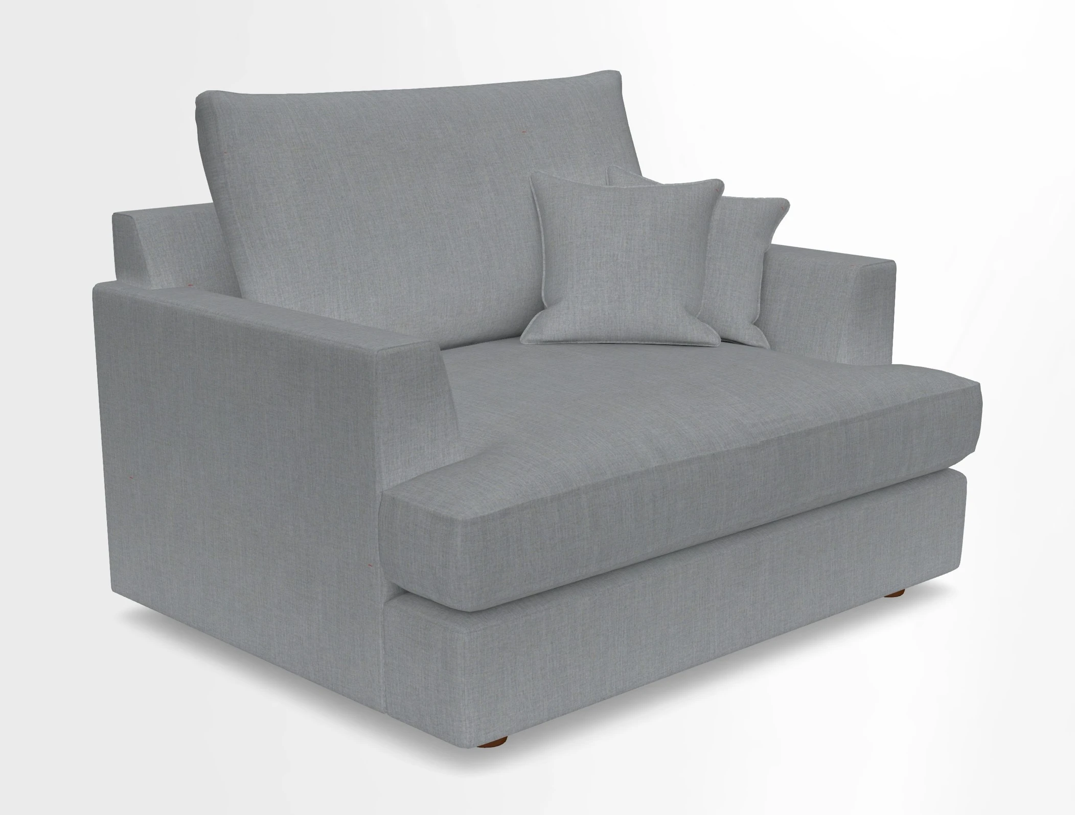 Slingsby Snuggler Fitted Cover Sofa in Two Tone Plain Biscuit.  Loose cover version available