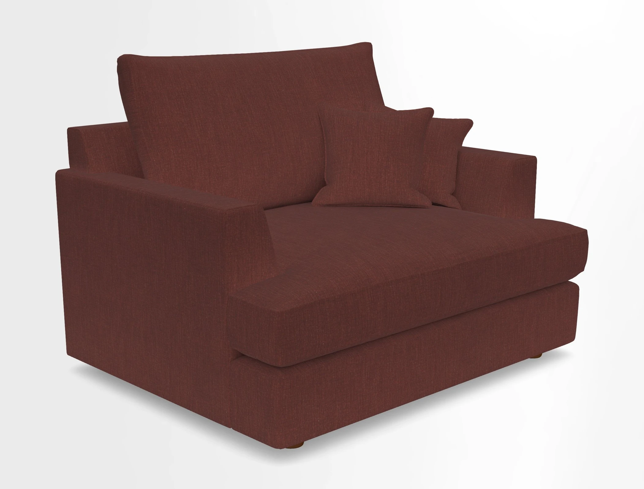 Slingsby Snuggler Fitted Cover Sofa in Two Tone Plain Biscuit.  Loose cover version available