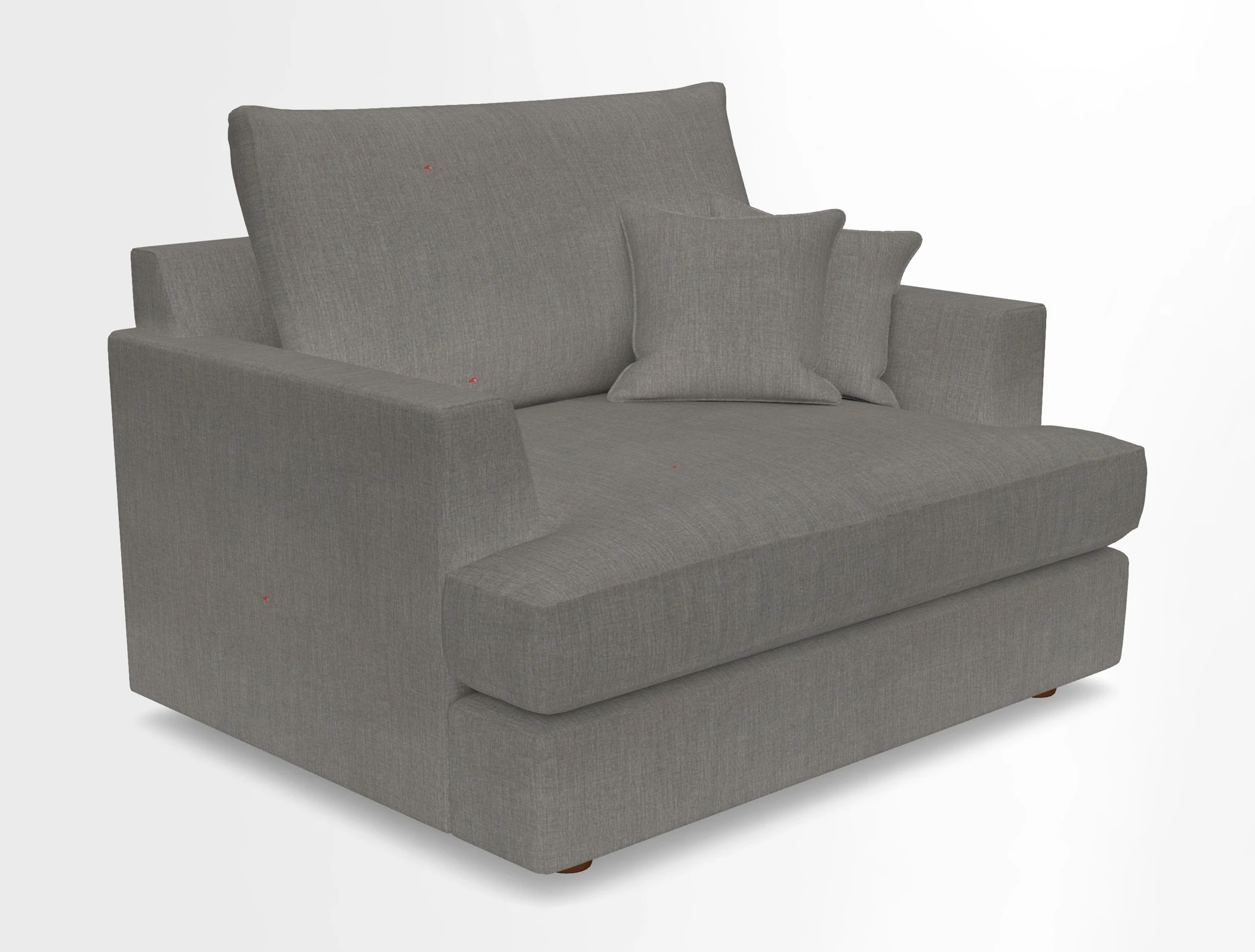 Slingsby Snuggler Fitted Cover Sofa in Two Tone Plain Biscuit.  Loose cover version available