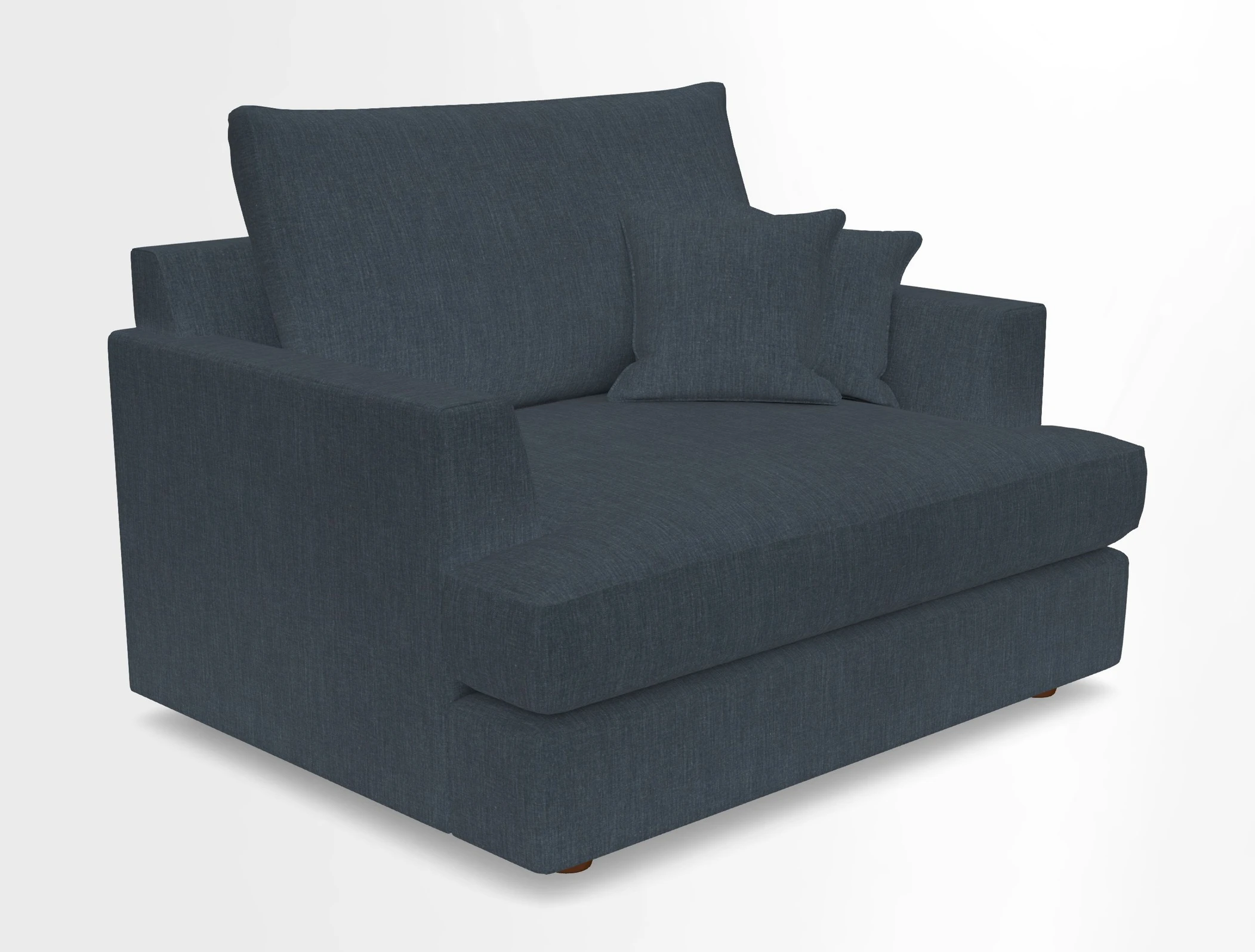 Slingsby Snuggler Fitted Cover Sofa in Two Tone Plain Biscuit.  Loose cover version available