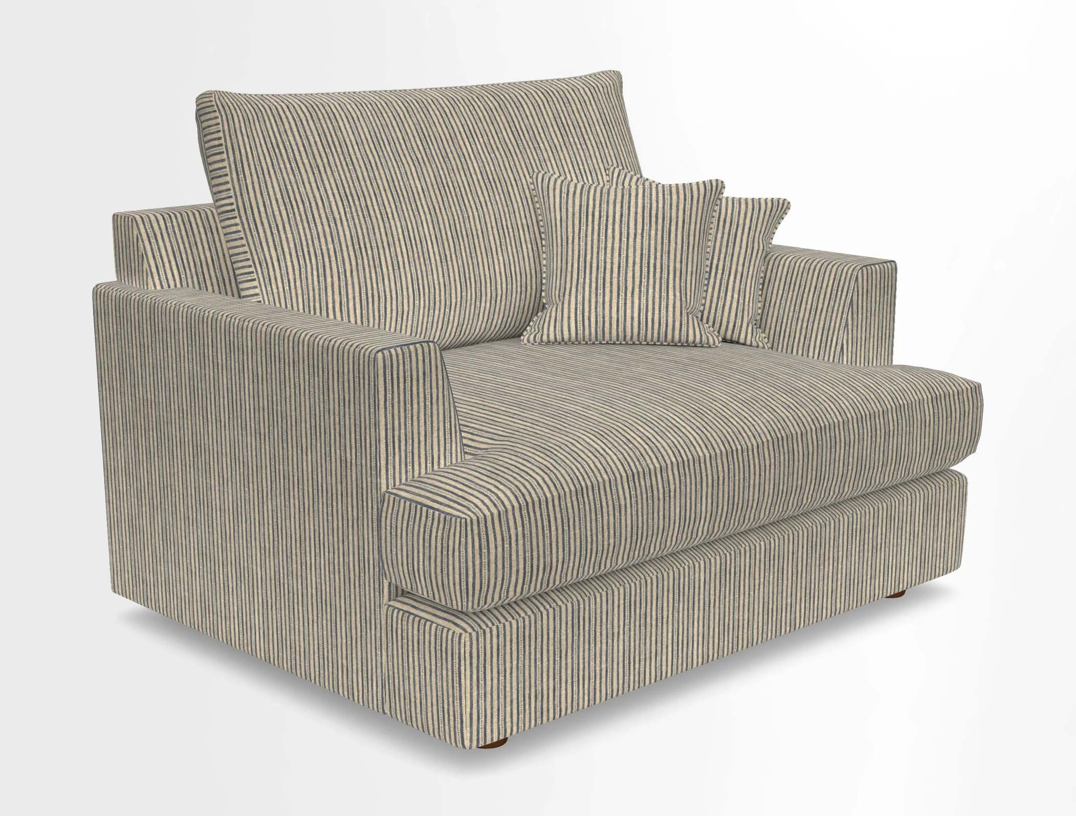 Slingsby Snuggler Fitted Cover Sofa in Two Tone Plain Biscuit.  Loose cover version available