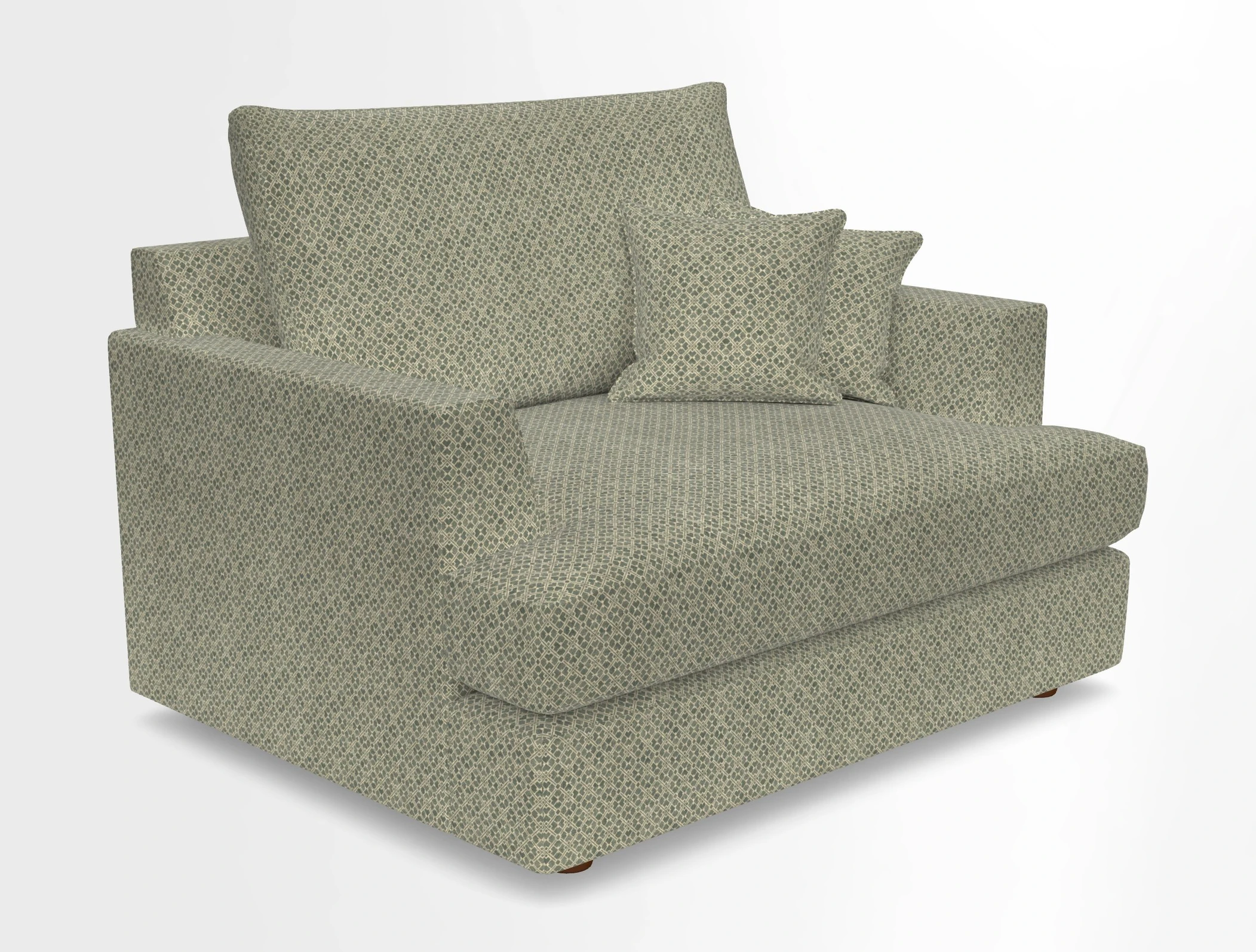 Slingsby Snuggler Fitted Cover Sofa in Two Tone Plain Biscuit.  Loose cover version available