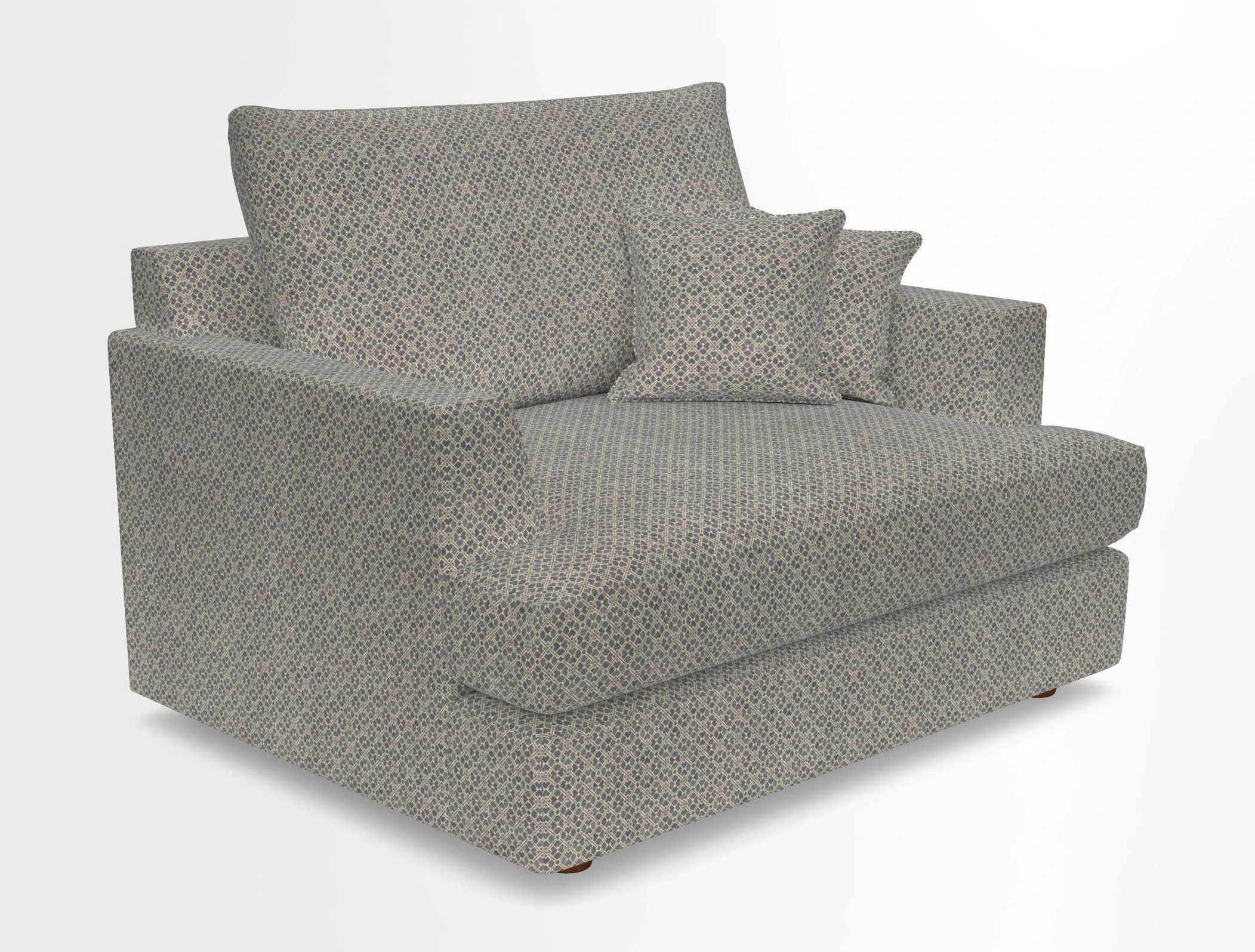 Slingsby Snuggler Fitted Cover Sofa in Two Tone Plain Biscuit.  Loose cover version available