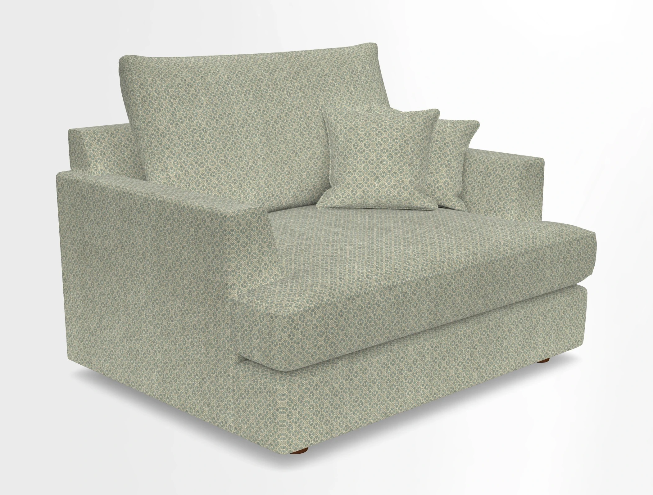 Slingsby Snuggler Fitted Cover Sofa in Two Tone Plain Biscuit.  Loose cover version available