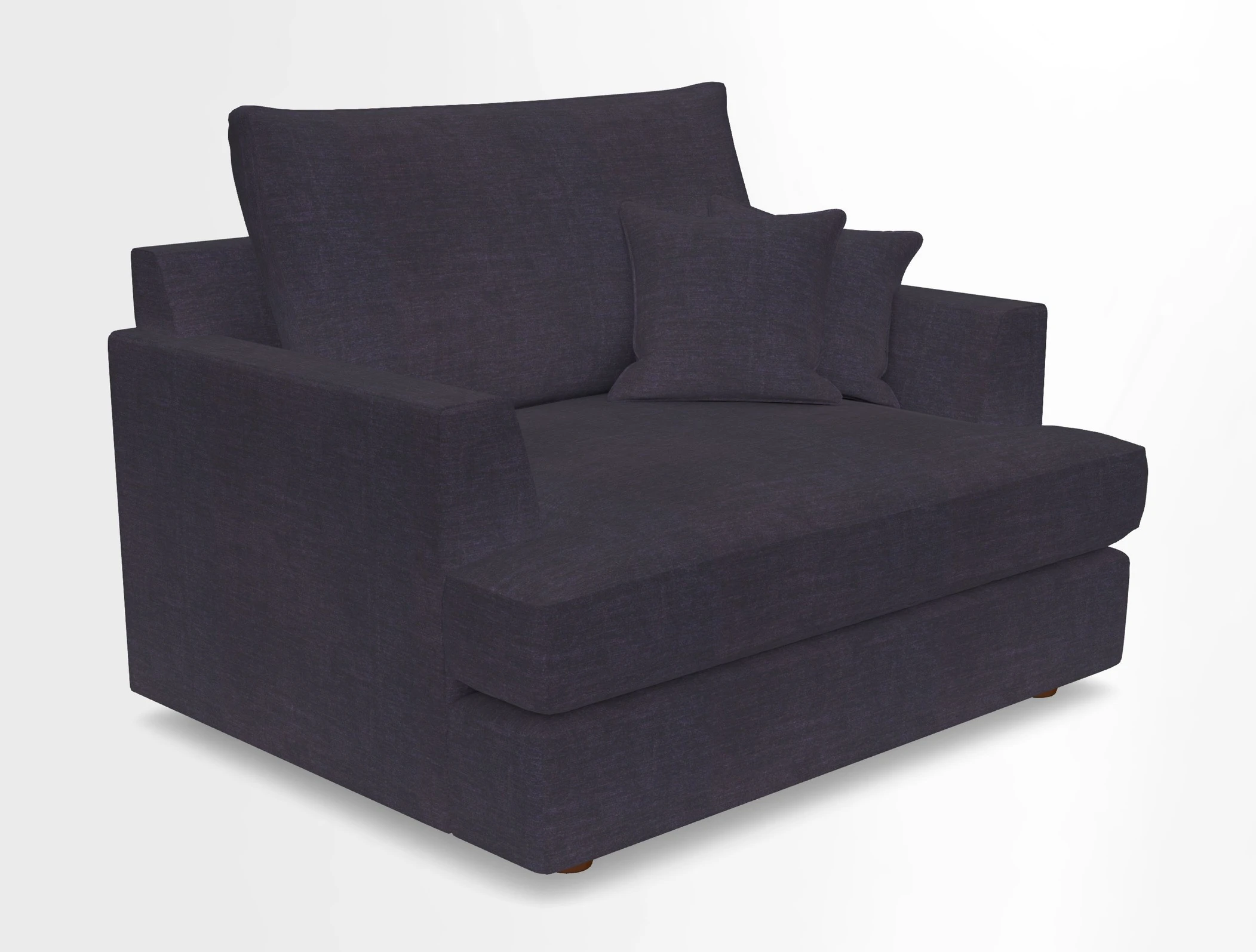 Slingsby Snuggler Fitted Cover Sofa in Two Tone Plain Biscuit.  Loose cover version available