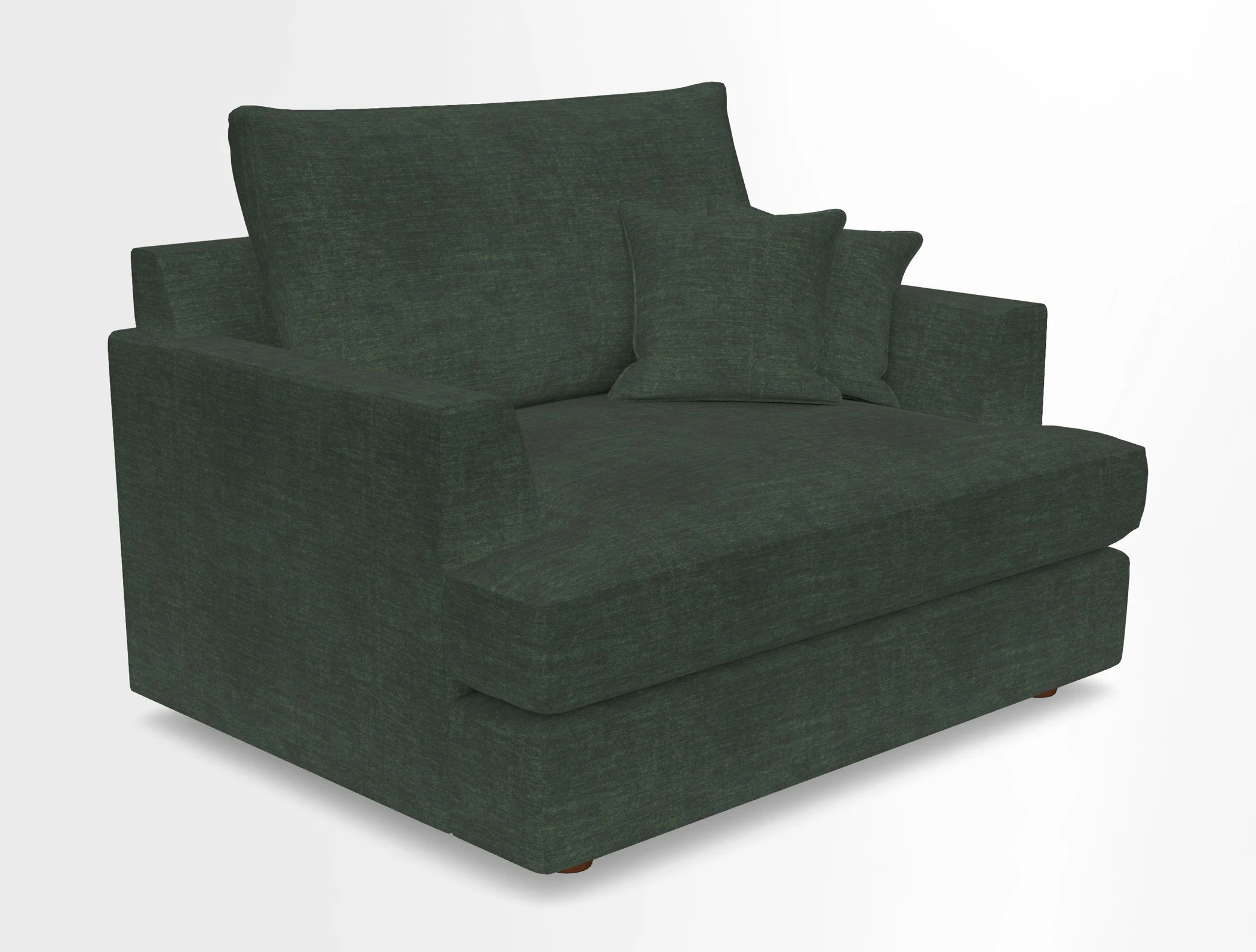 Slingsby Snuggler Fitted Cover Sofa in Two Tone Plain Biscuit.  Loose cover version available