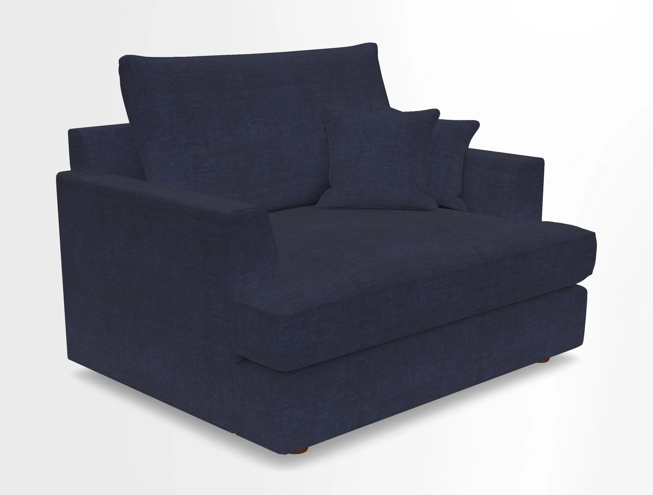 Slingsby Snuggler Fitted Cover Sofa in Two Tone Plain Biscuit.  Loose cover version available