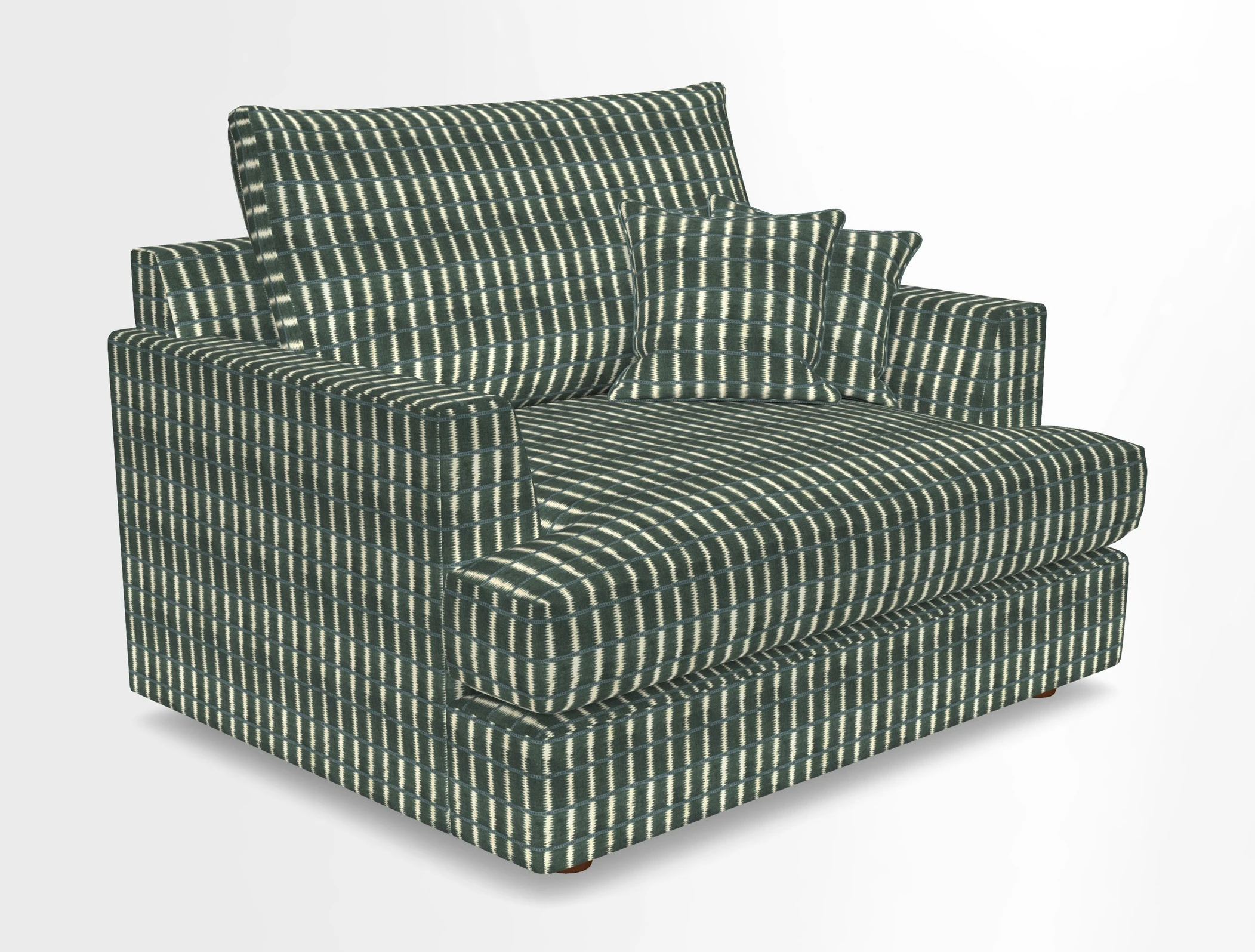 Slingsby Snuggler Fitted Cover Sofa in Two Tone Plain Biscuit.  Loose cover version available