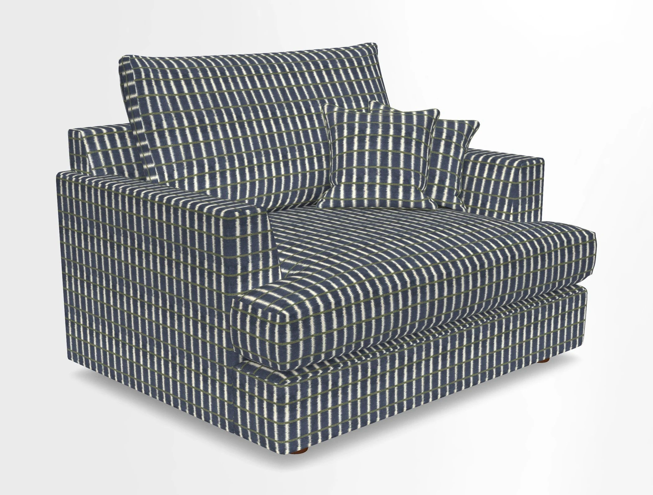 Slingsby Snuggler Fitted Cover Sofa in Two Tone Plain Biscuit.  Loose cover version available