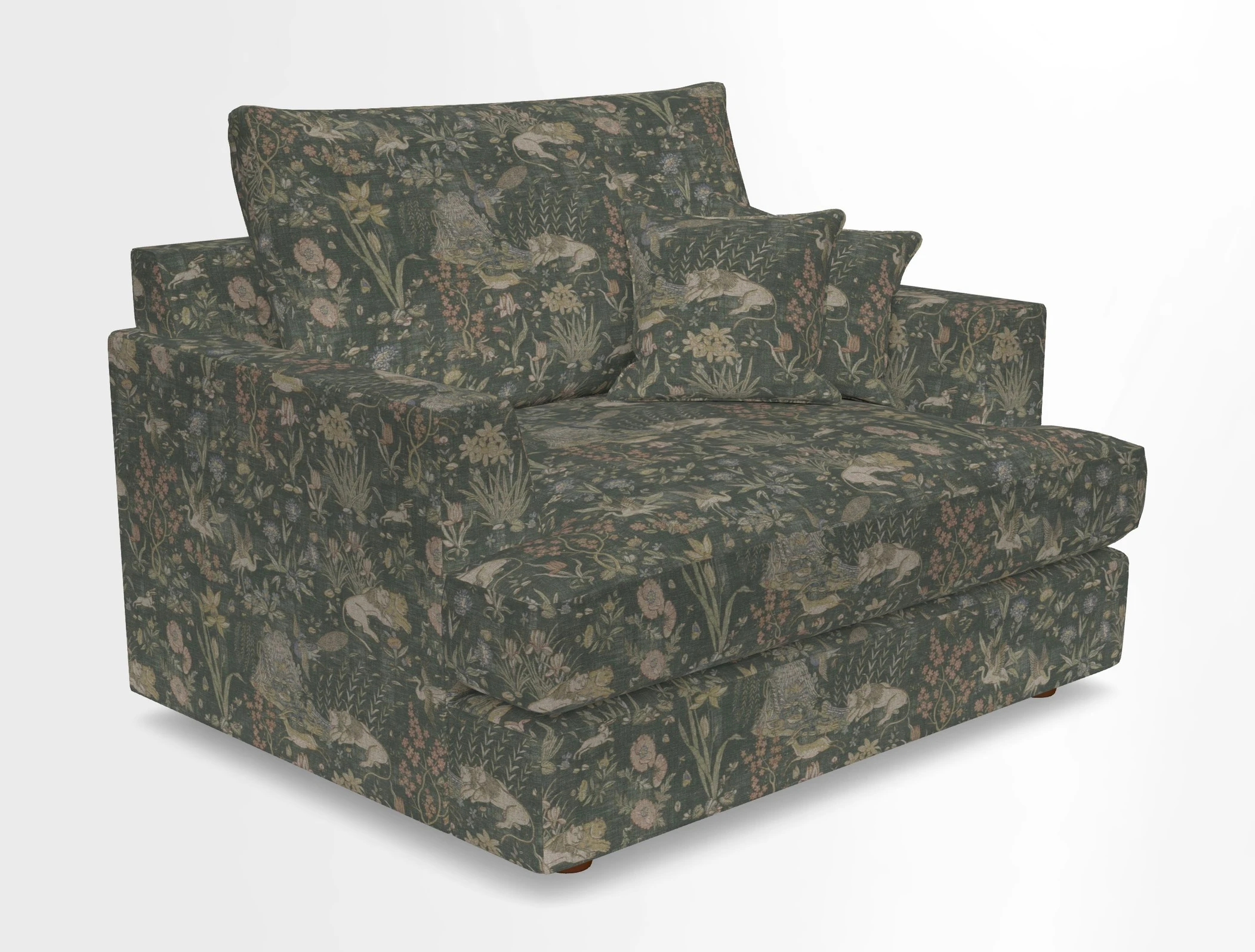 Slingsby Snuggler Fitted Cover Sofa in Two Tone Plain Biscuit.  Loose cover version available