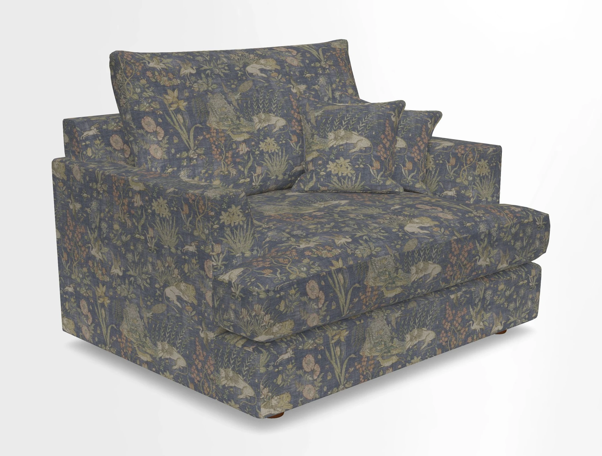 Slingsby Snuggler Fitted Cover Sofa in Two Tone Plain Biscuit.  Loose cover version available