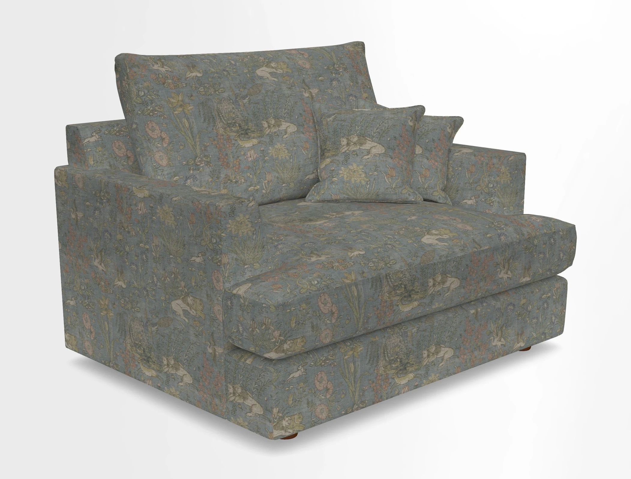 Slingsby Snuggler Fitted Cover Sofa in Two Tone Plain Biscuit.  Loose cover version available