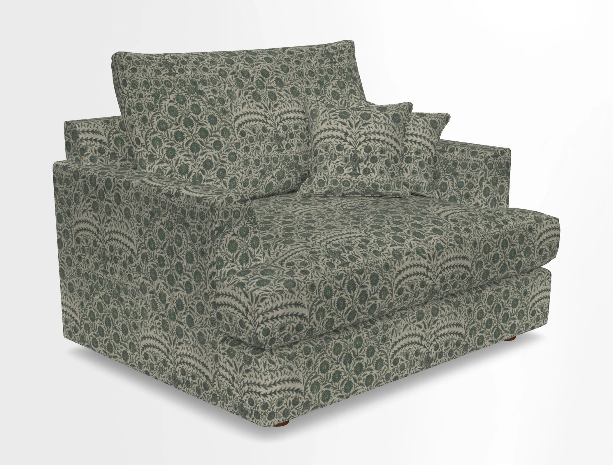 Slingsby Snuggler Fitted Cover Sofa in Two Tone Plain Biscuit.  Loose cover version available